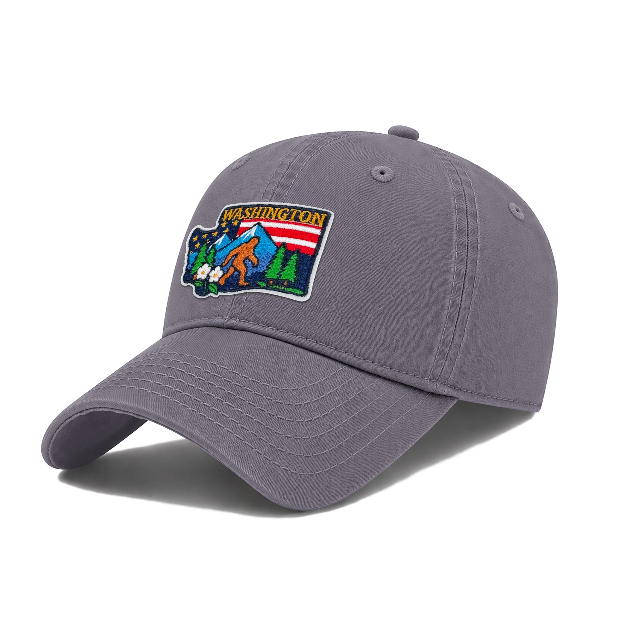 Washington State Embroidered Patch Baseball Cap ¨C Pacific Northwest Adventure Souvenir Hat