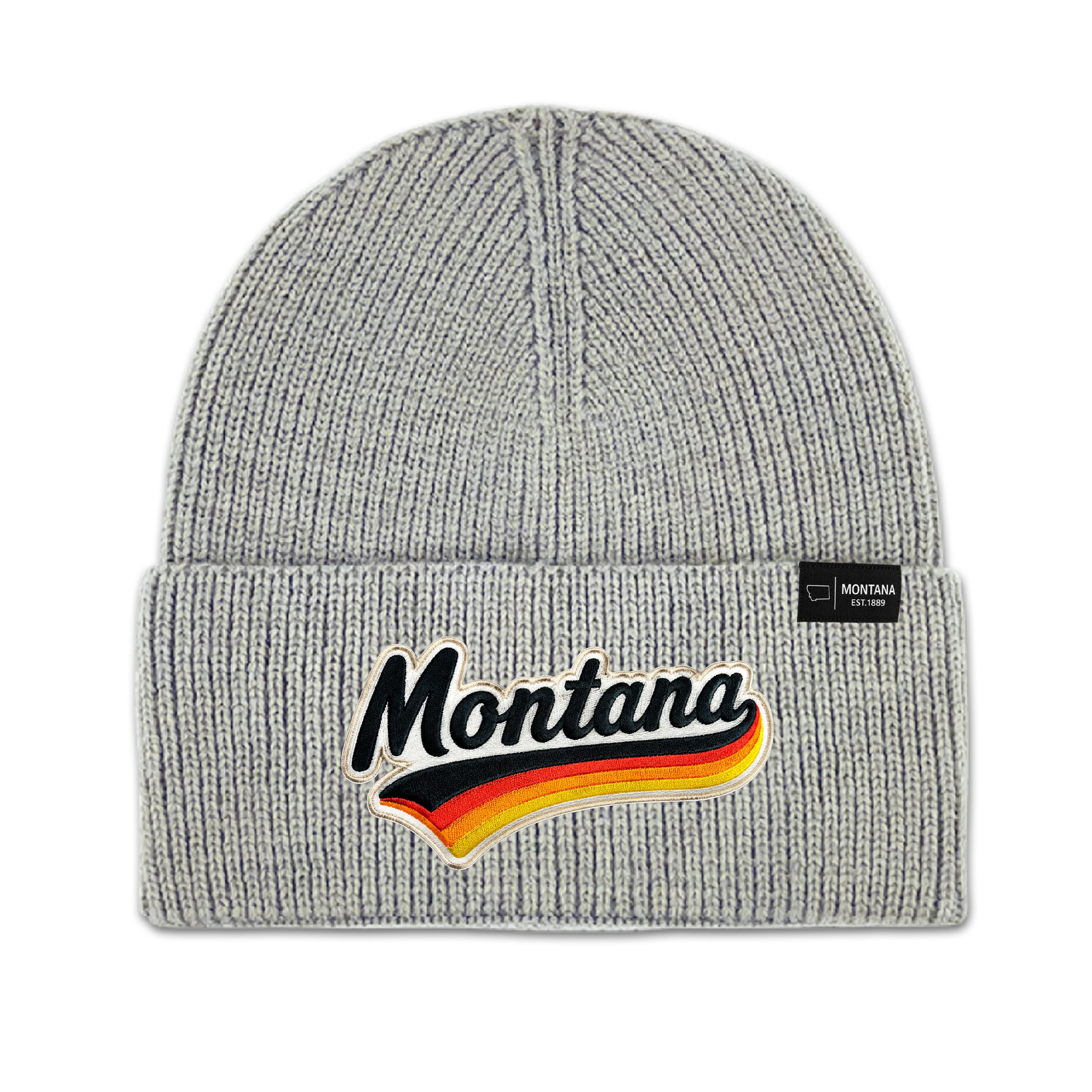 Montana Retro Script Knit Beanie for Outdoor & Travel Gift Shops