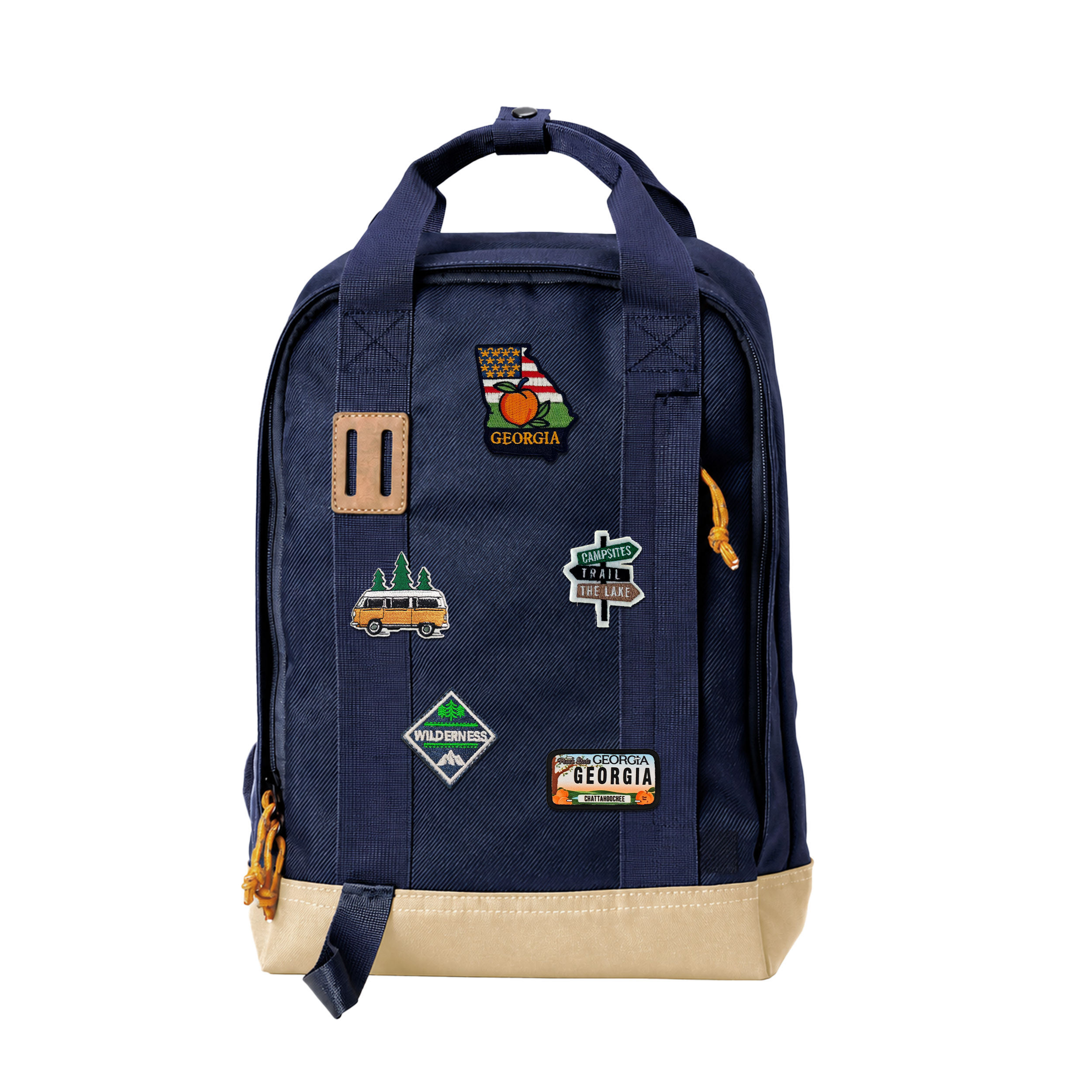 Georgia Peach State 14.5L Waterproof Backpack | Vintage Patch Travel Daypack for Boutiques