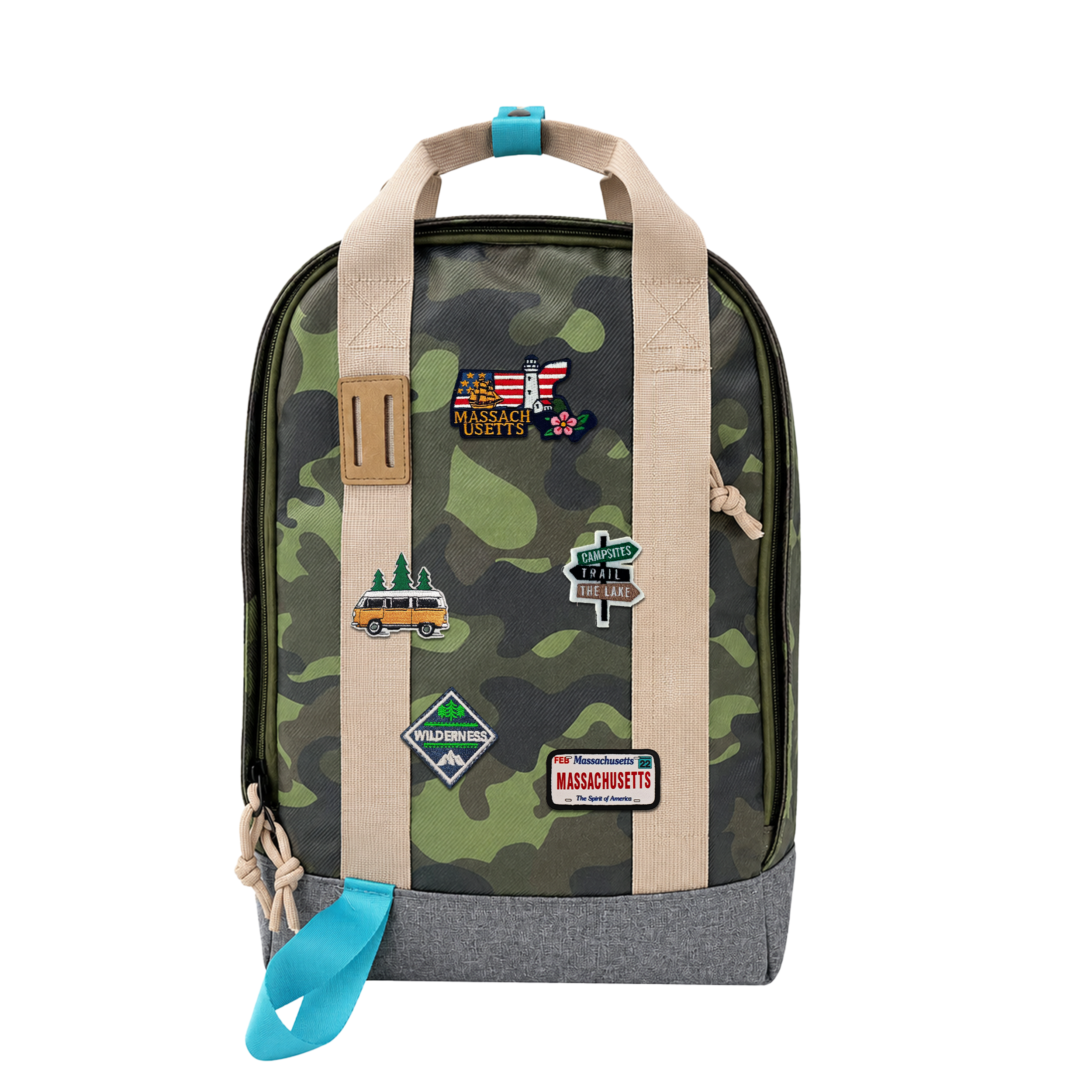 Massachusetts Coastal Heritage Laptop Backpack | Waterproof Travel & Commuter Backpack for Tourism Retailers