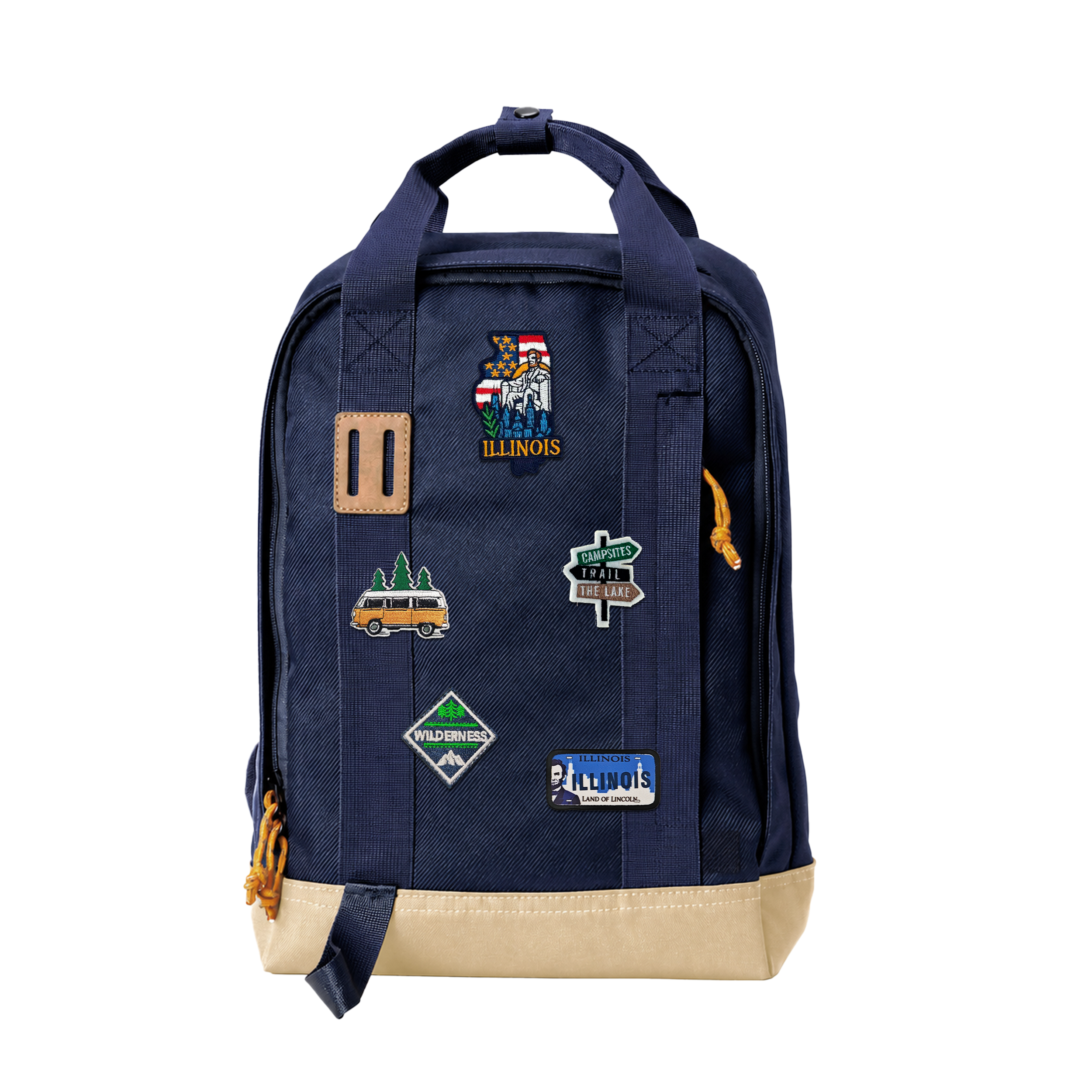 Illinois Landmark Laptop Backpack | Waterproof Heritage Travel Bag for Gift & Tourism Retailers