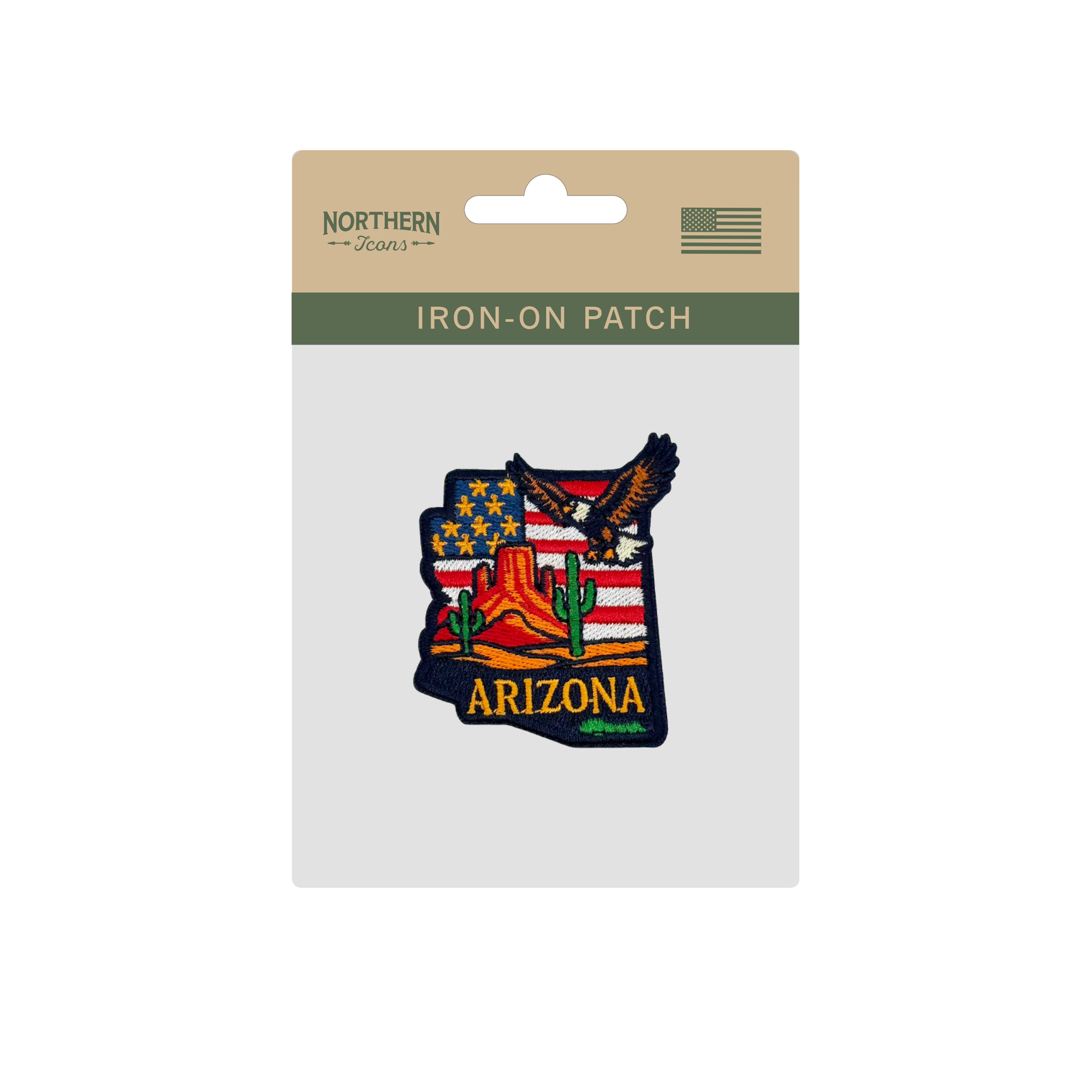 Arizona Desert Eagle Embroidered Patch Iron On State Souvenir Badge