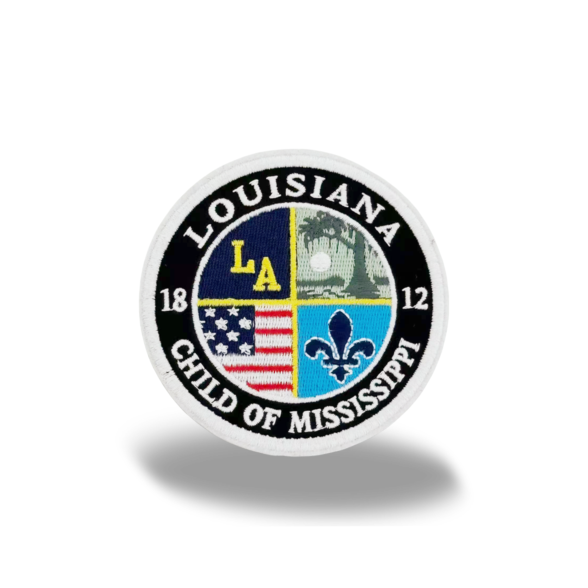 Louisiana State Heritage Embroidered Patch – Child of Mississippi Vintage Badge