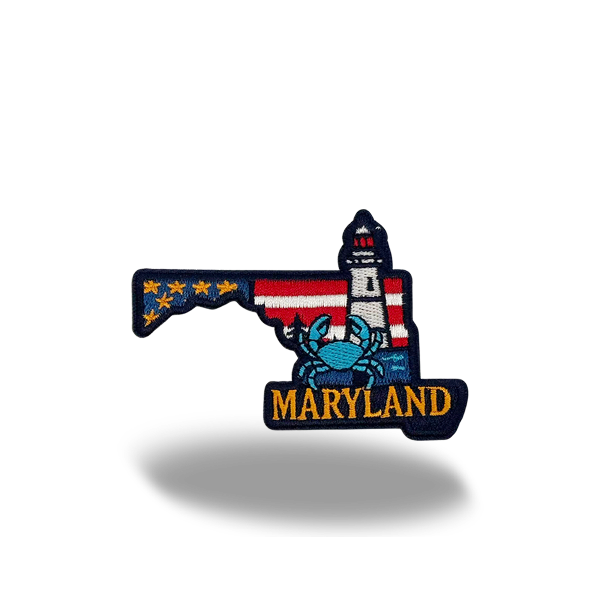 Maryland Blue Crab Embroidered Patch Iron On State Souvenir Badge