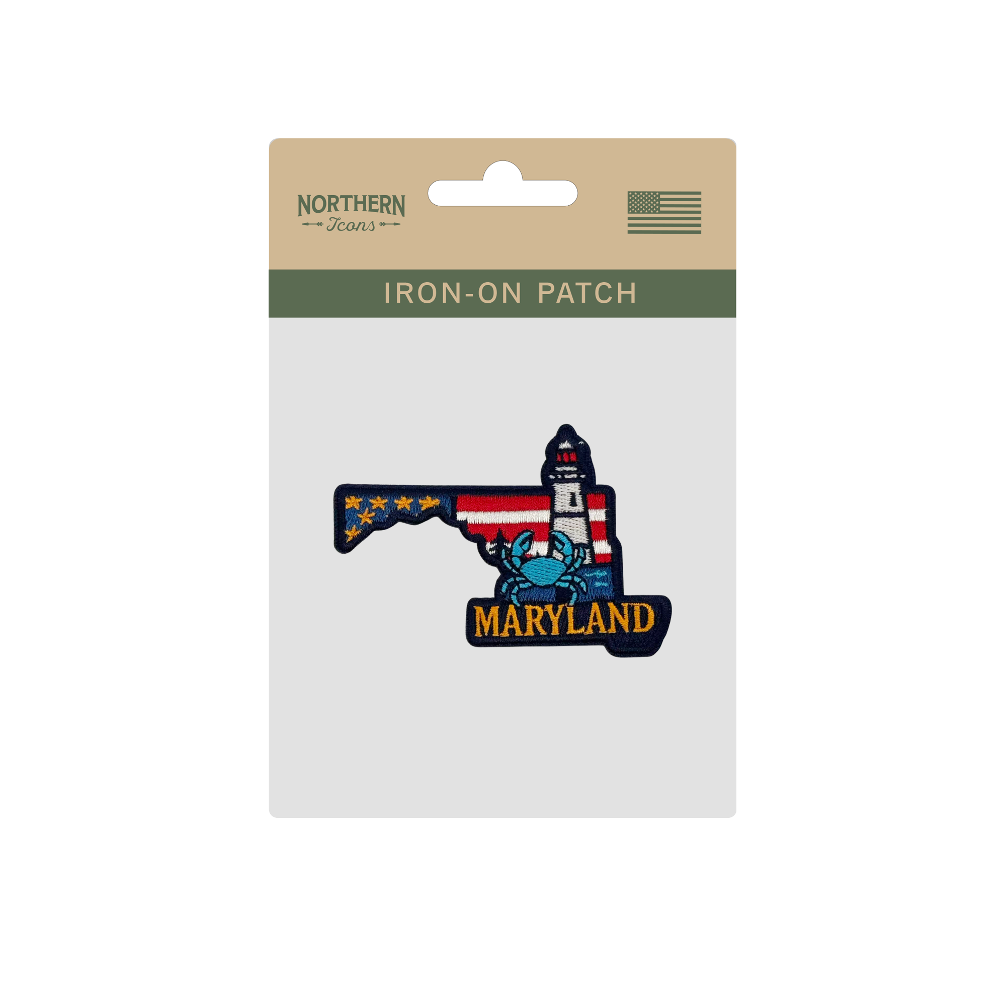 Maryland Blue Crab Embroidered Patch Iron On State Souvenir Badge