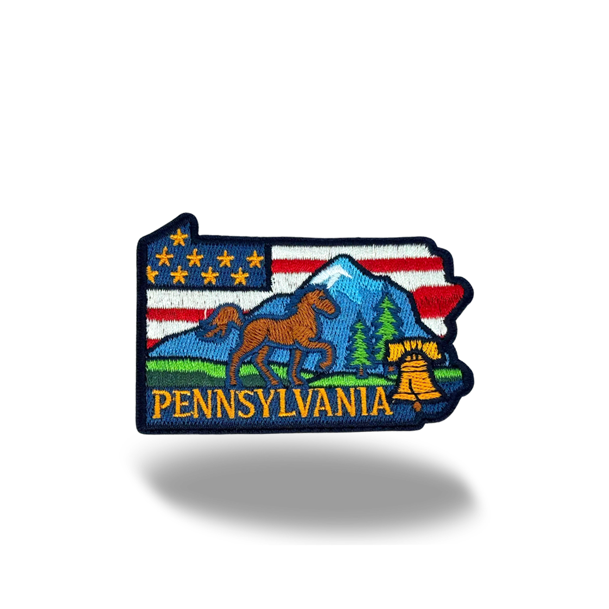 Pennsylvania Mountain Horse Embroidered Patch Iron On State Souvenir Badge