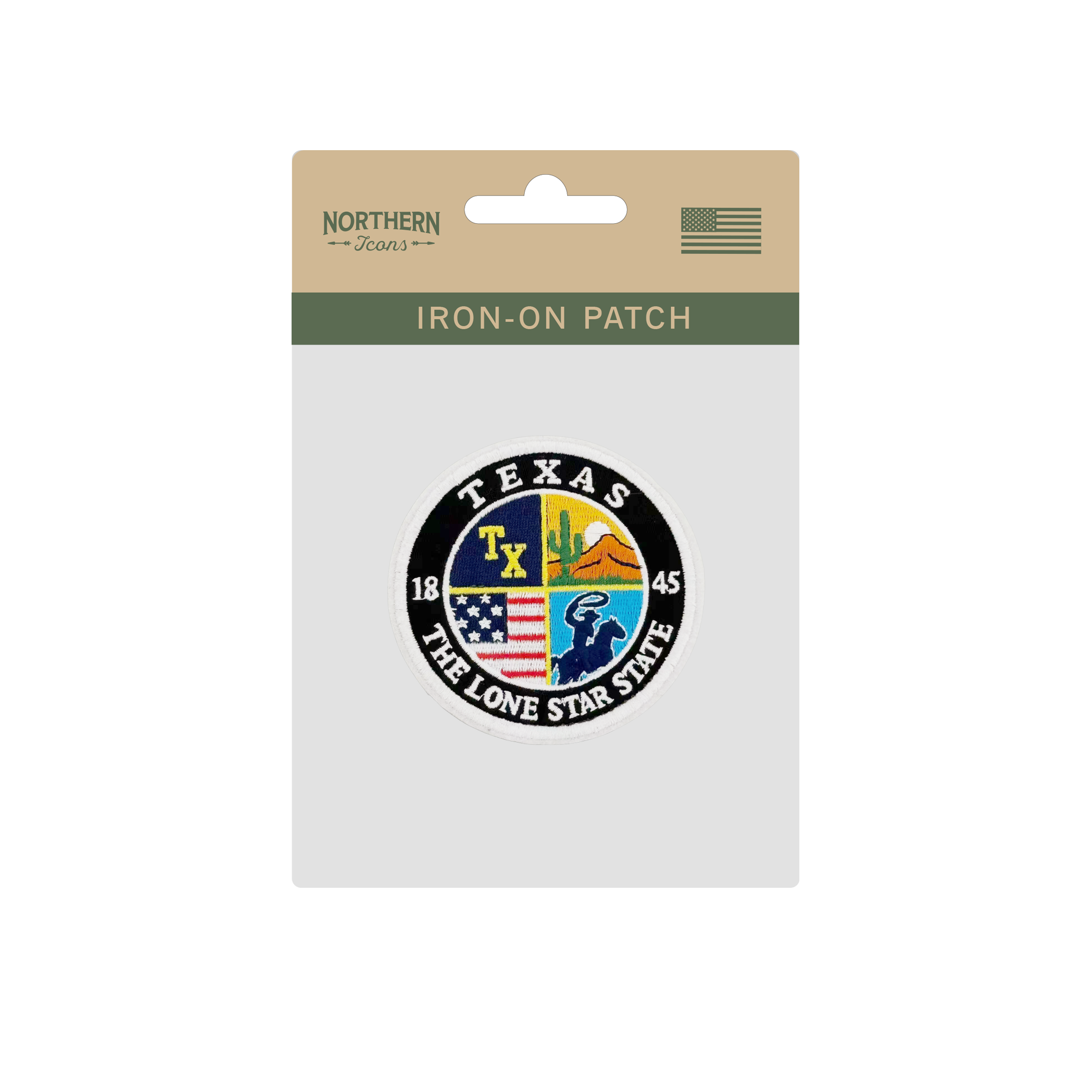 Texas Lone Star State Embroidered Patch – Western Desert Cowboy State Badge