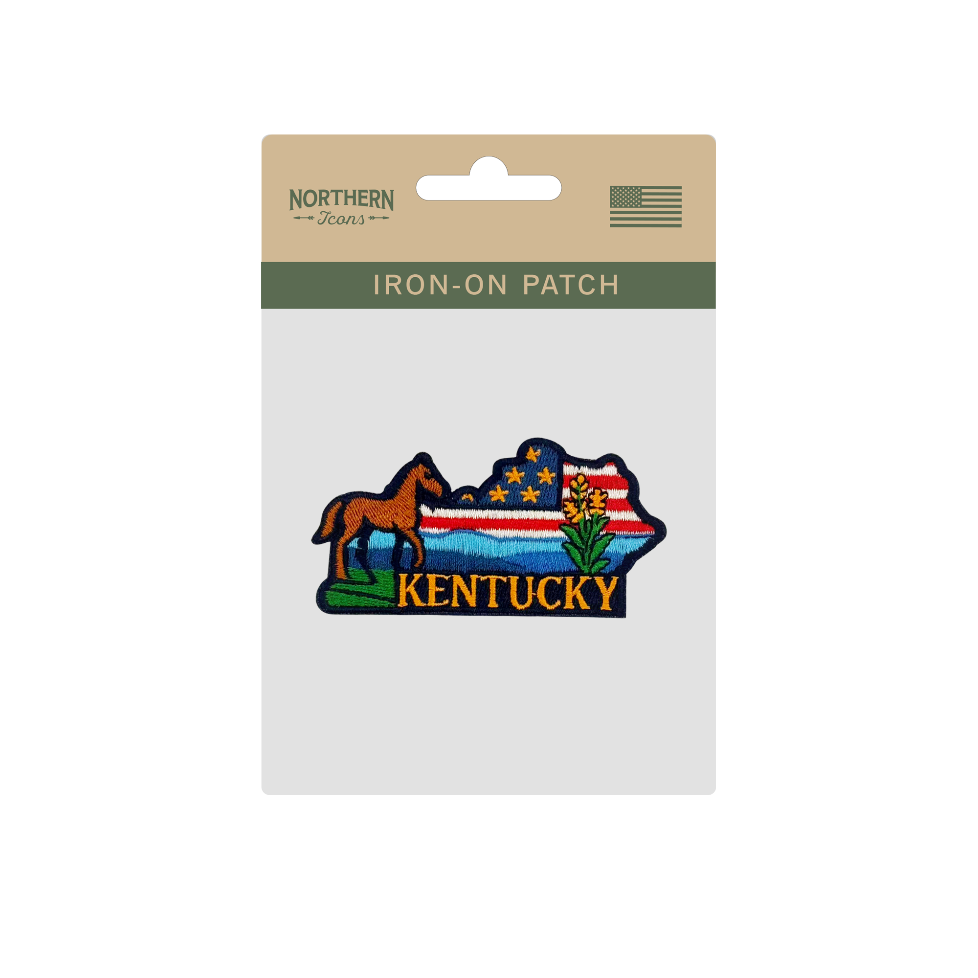 Kentucky Horse Embroidered Patch for Hats Jackets Bags