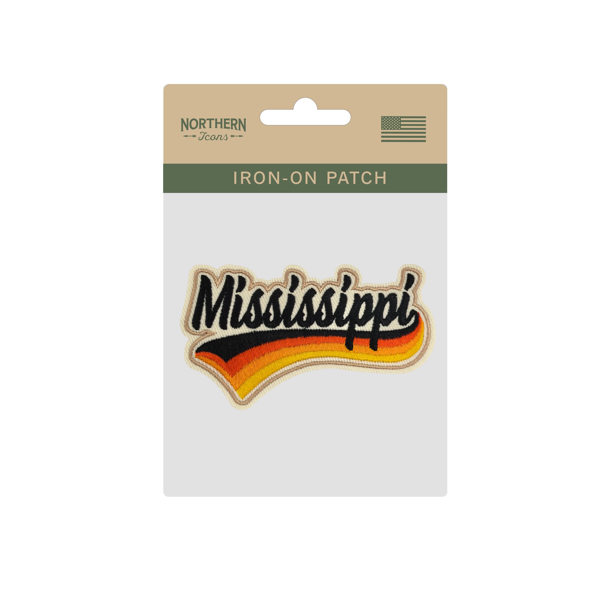 Mississippi State Vintage Iron-on Embroidered Patch | USA Travel Souvenir Patch for Hats, Jackets & Backpacks