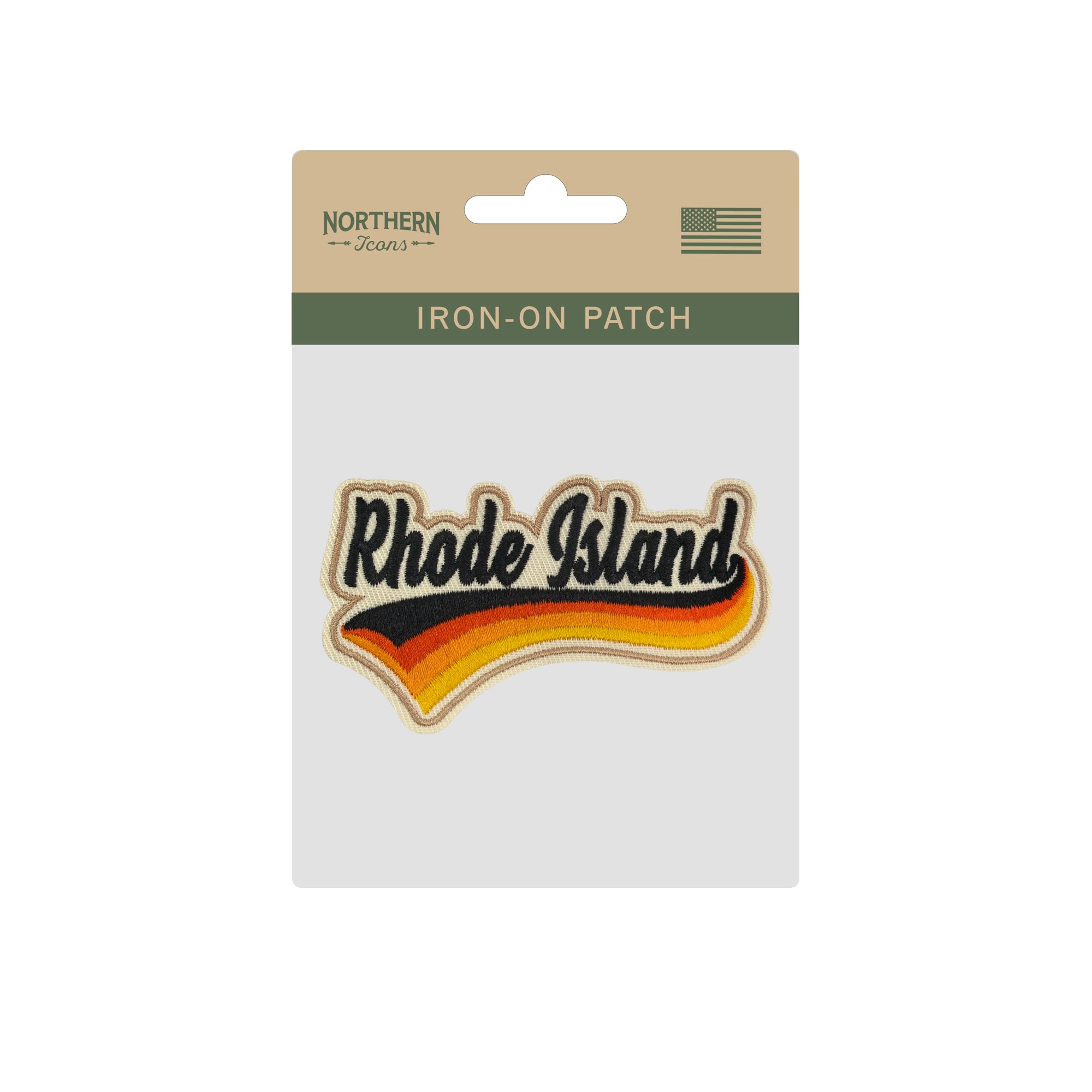 Rhode Island Heritage Iron-on Embroidered Patch | USA State Travel Souvenir Patch for Hats, Jackets & Backpacks