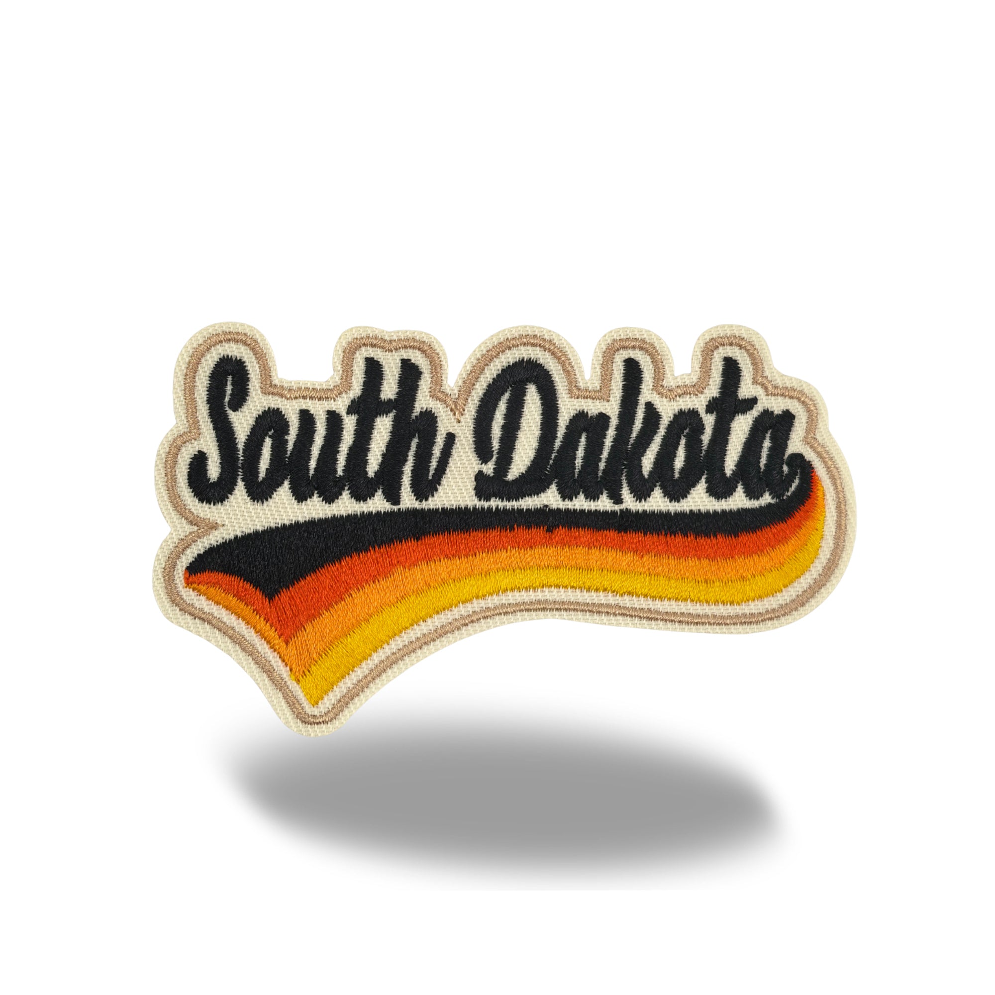 South Dakota Heritage Iron-on Embroidered Patch | USA State Travel Souvenir Patch for Hats, Jackets & Backpacks