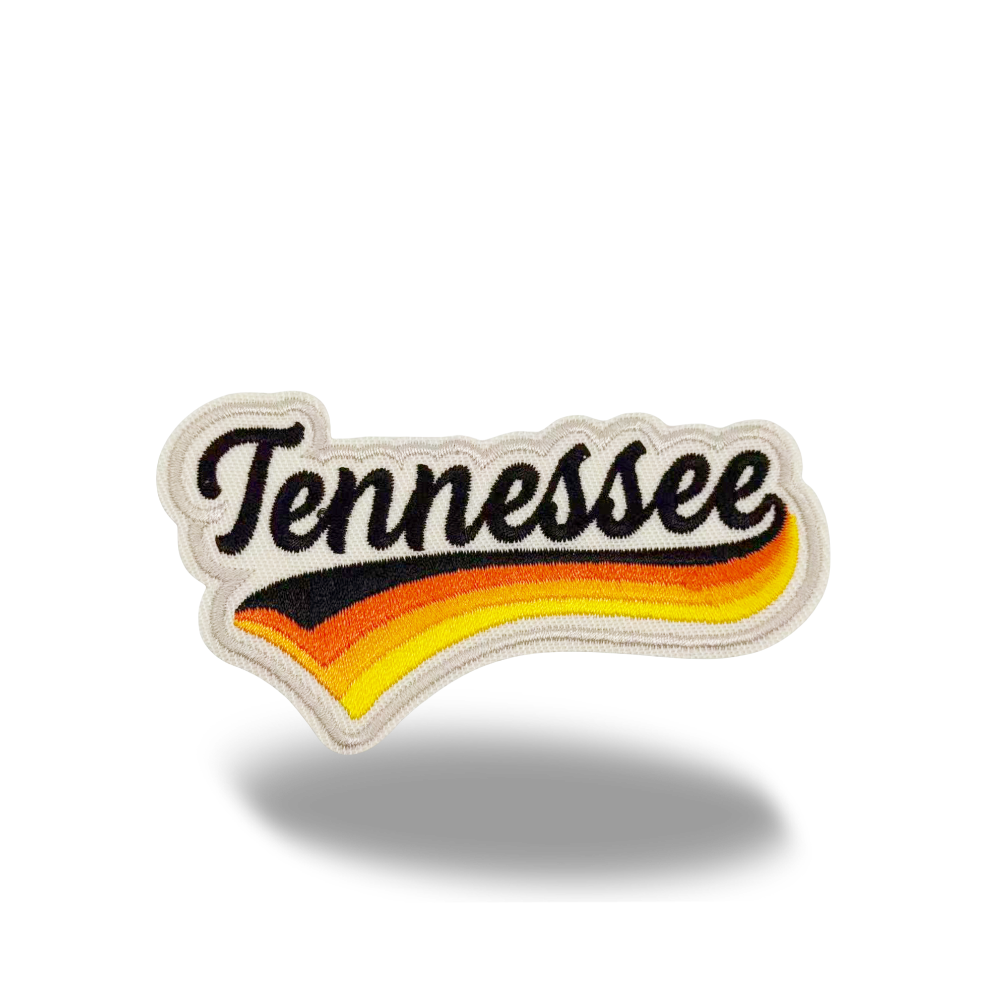 Tennessee Retro Script Embroidered Patch – Vintage Travel Style Iron-On Badge