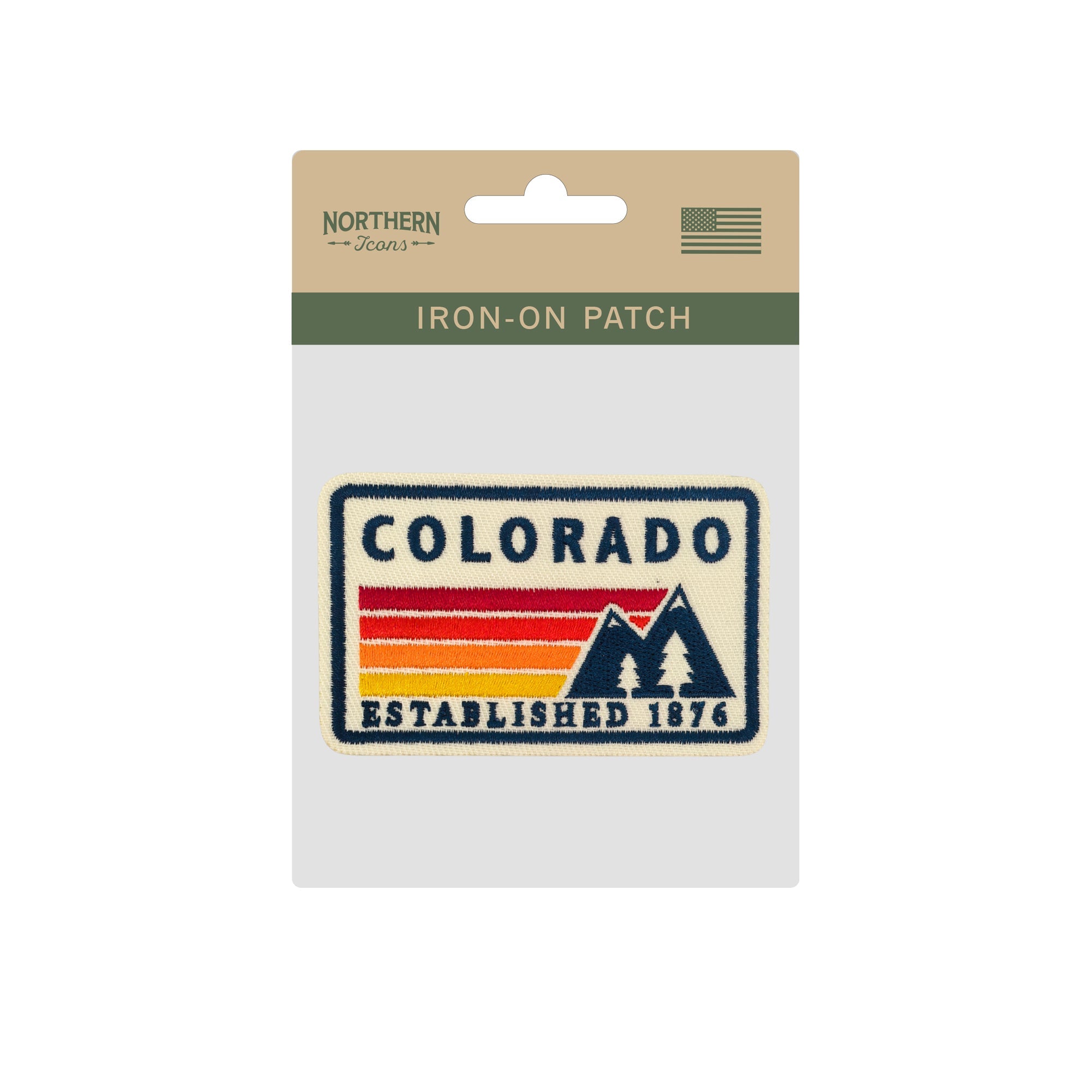 Colorado Mountain Embroidered Iron-On Patch ¨C Rocky Mountain State Souvenir Patch
