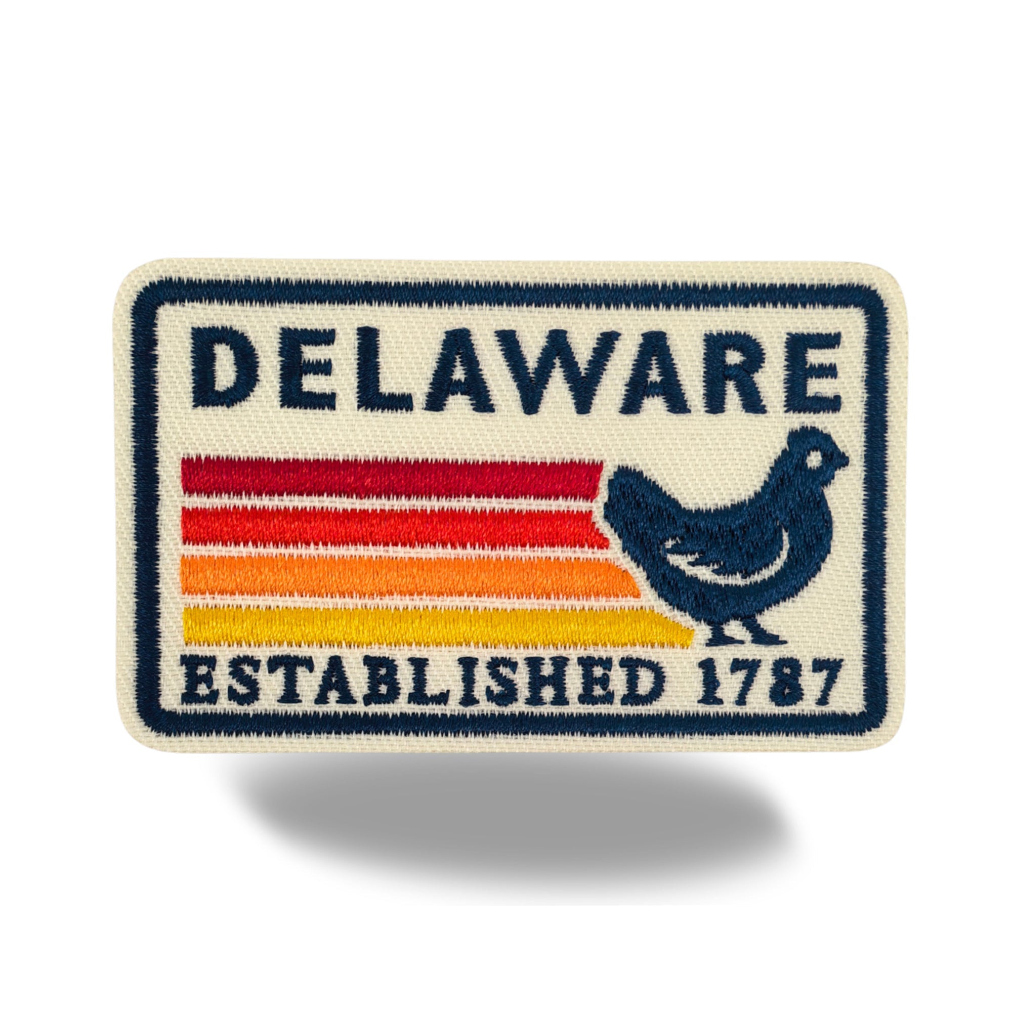 Delaware Blue Hen Embroidered Iron-On Patch ¨C First State Souvenir Patch