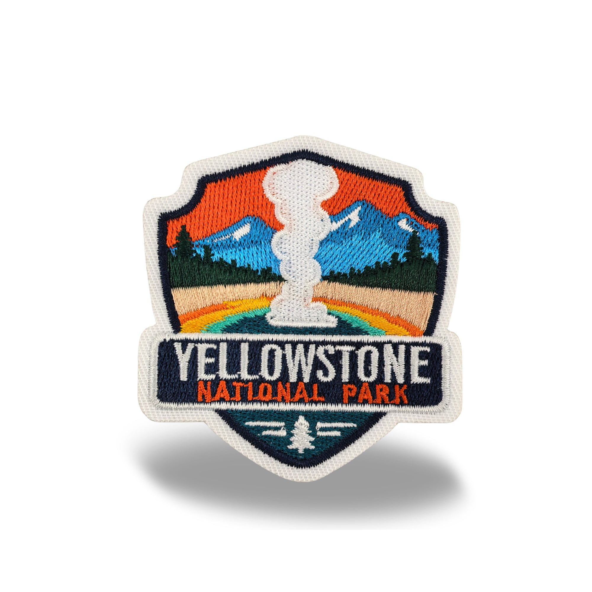 Yellowstone National Park Embroidered Iron-on Patch | Wyoming Travel Souvenir Patch for Hats, Jackets & Backpacks