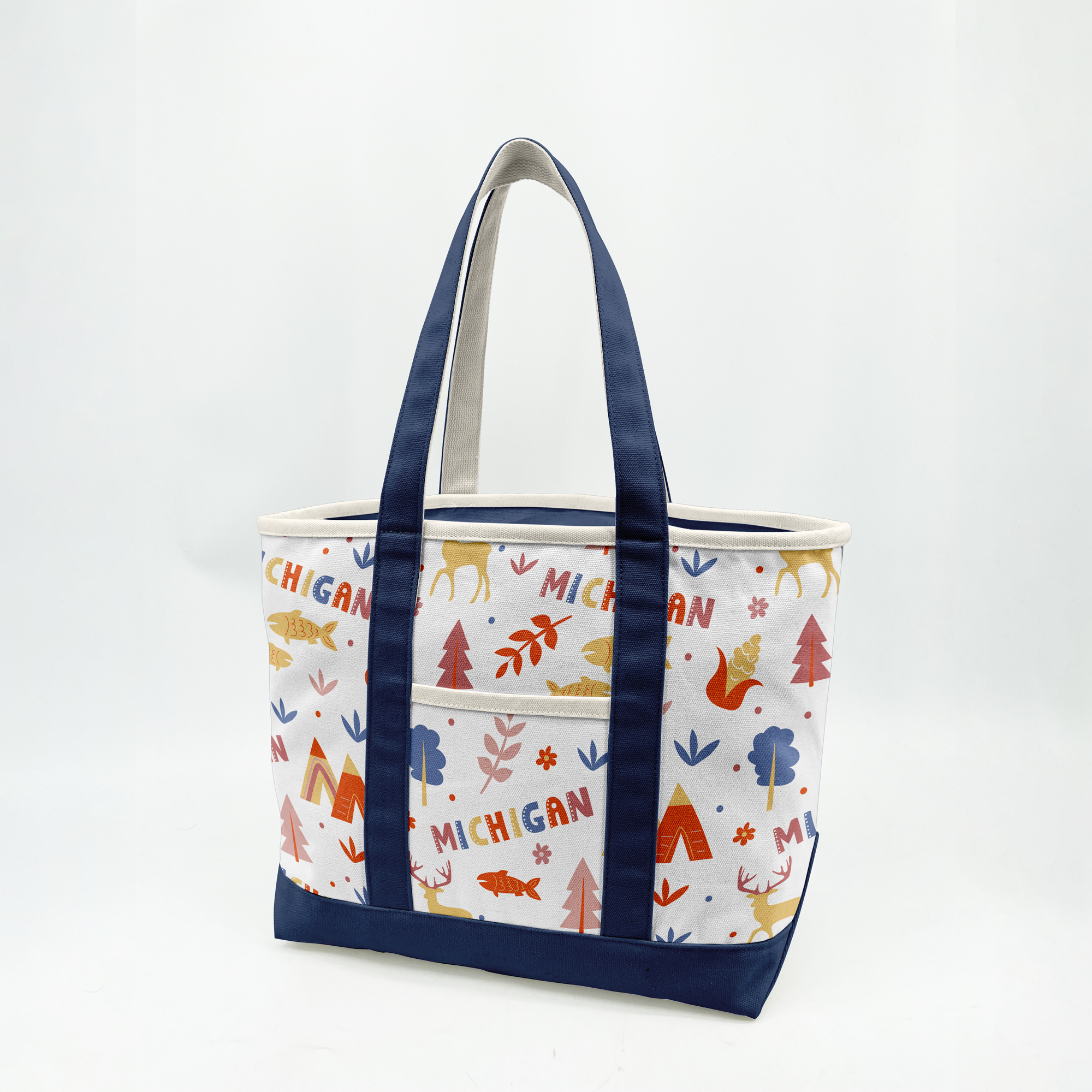 Michigan Adventure Canvas Tote Bag – Nature & Travel Inspired Carryall
