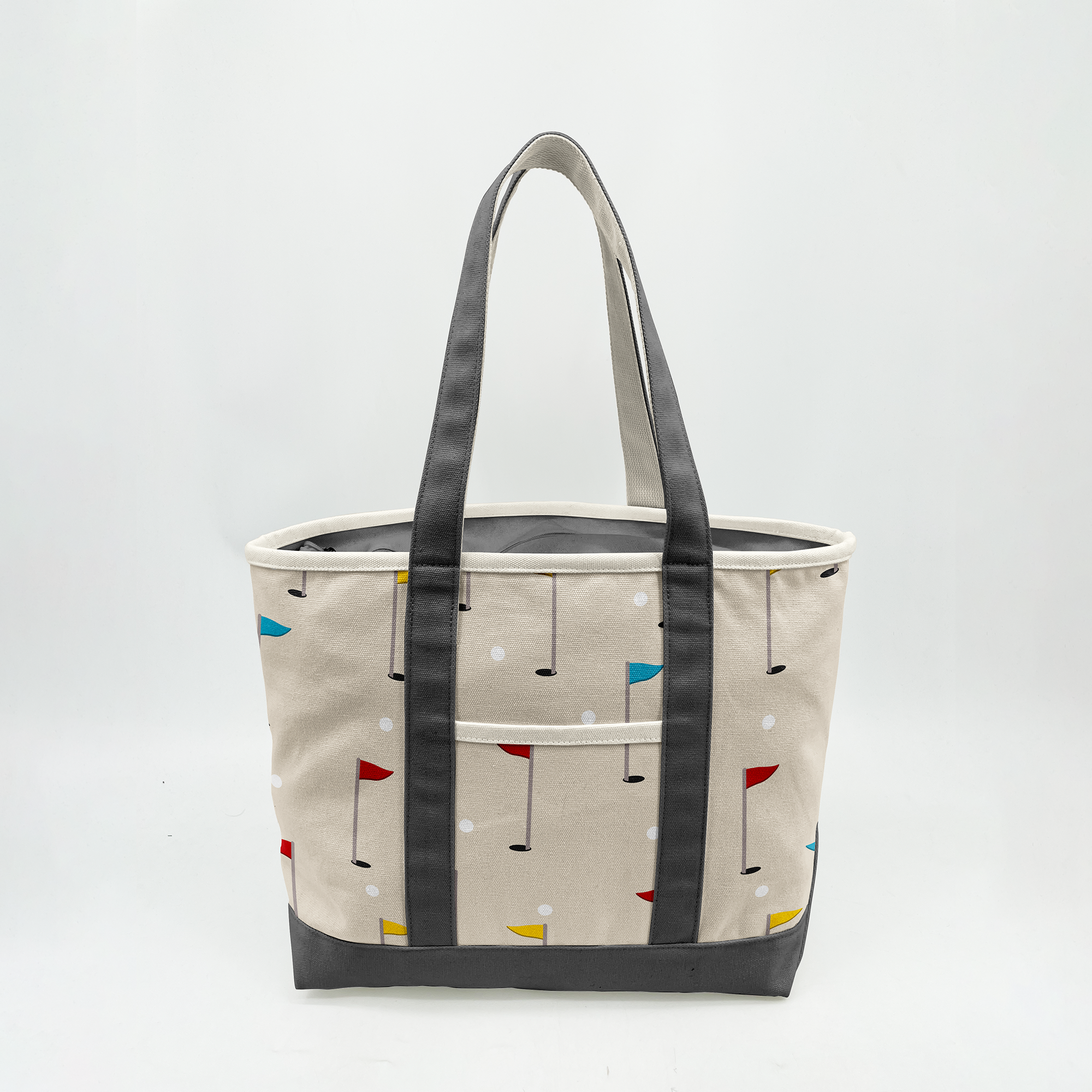 Golf Flag Canvas Tote Bag ¨C Minimal Sports Lifestyle Travel Carryall