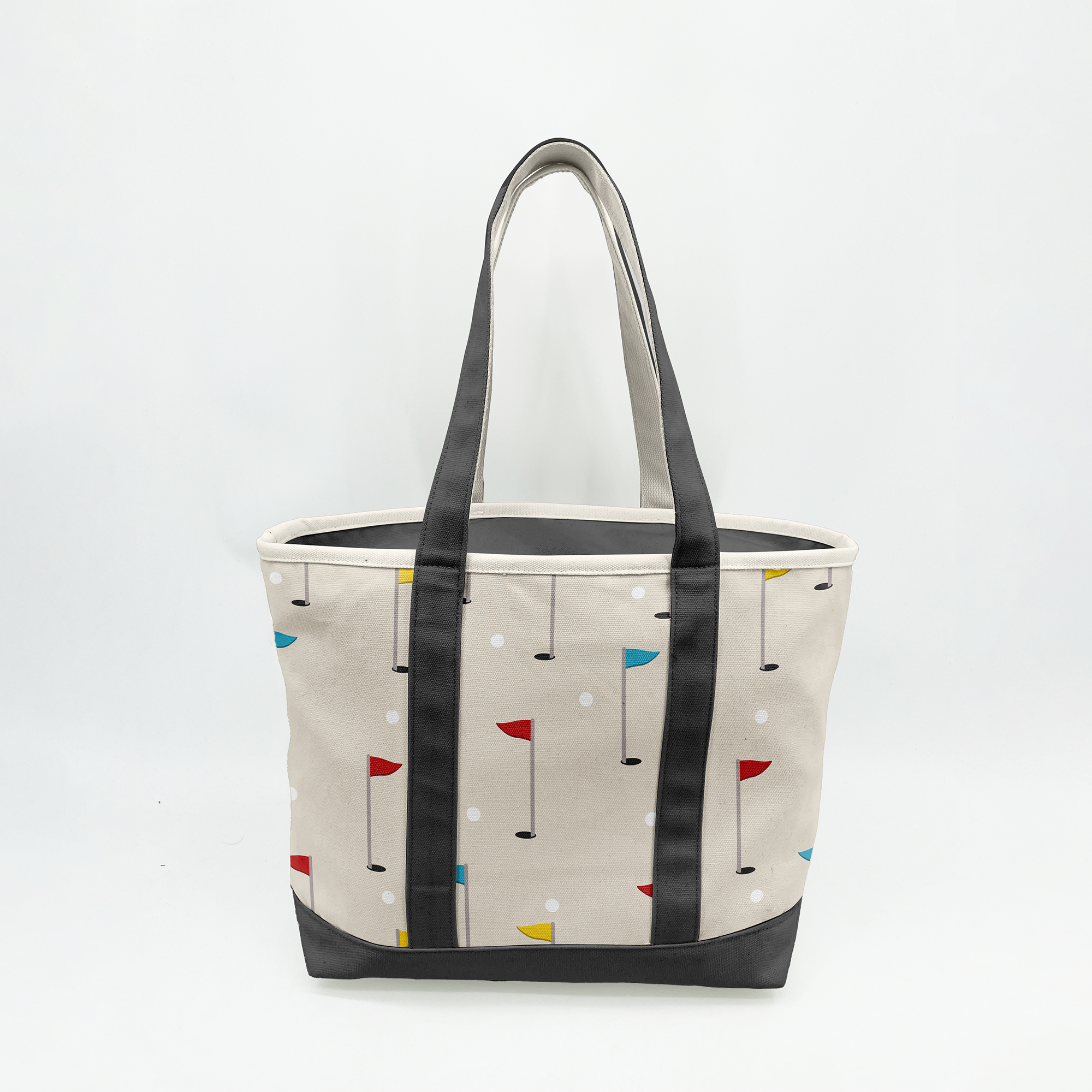 Golf Flag Canvas Tote Bag ¨C Minimal Sports Lifestyle Travel Carryall