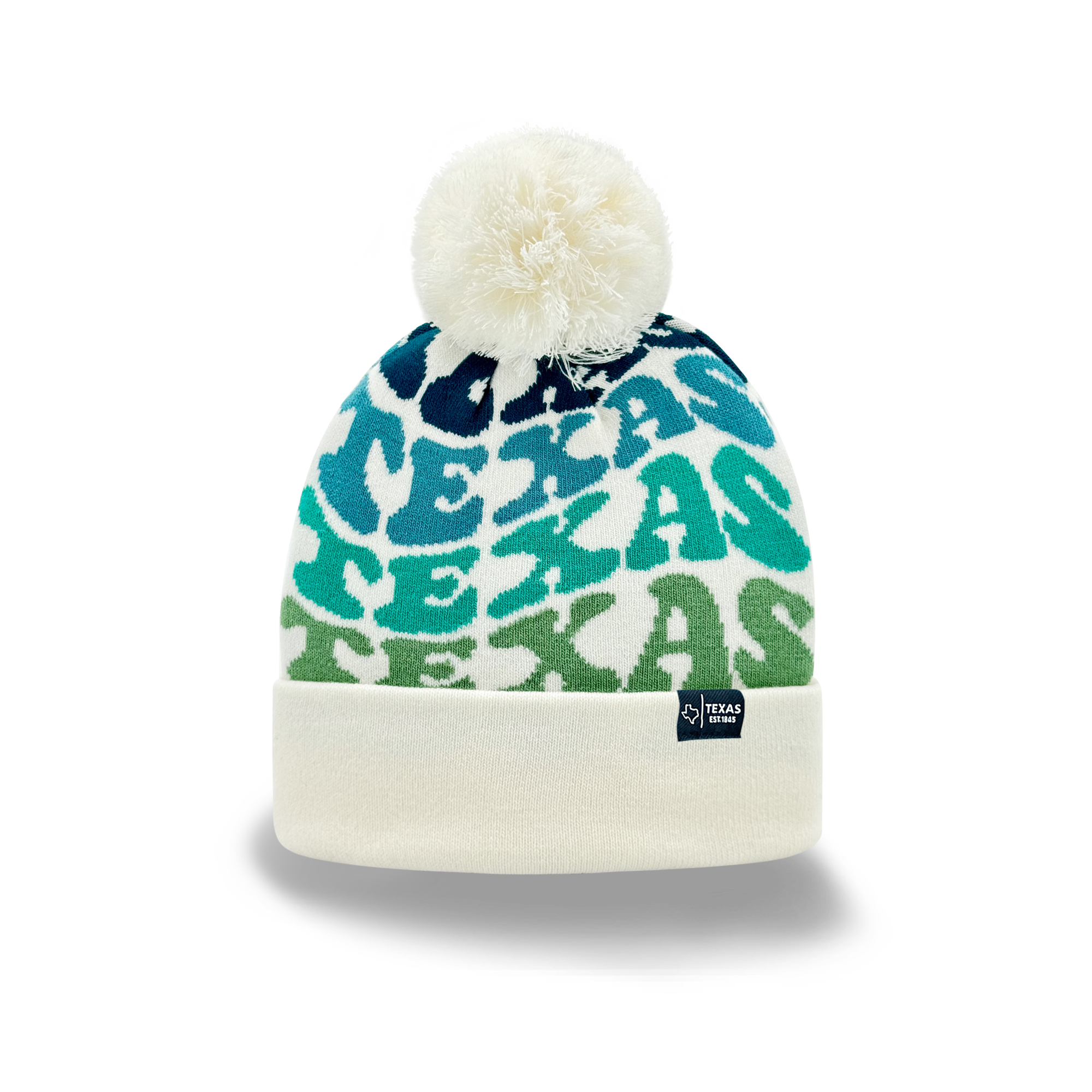 TEXAS Colorful Knit Pom Pom Beanie - Retro Winter Warm Hat