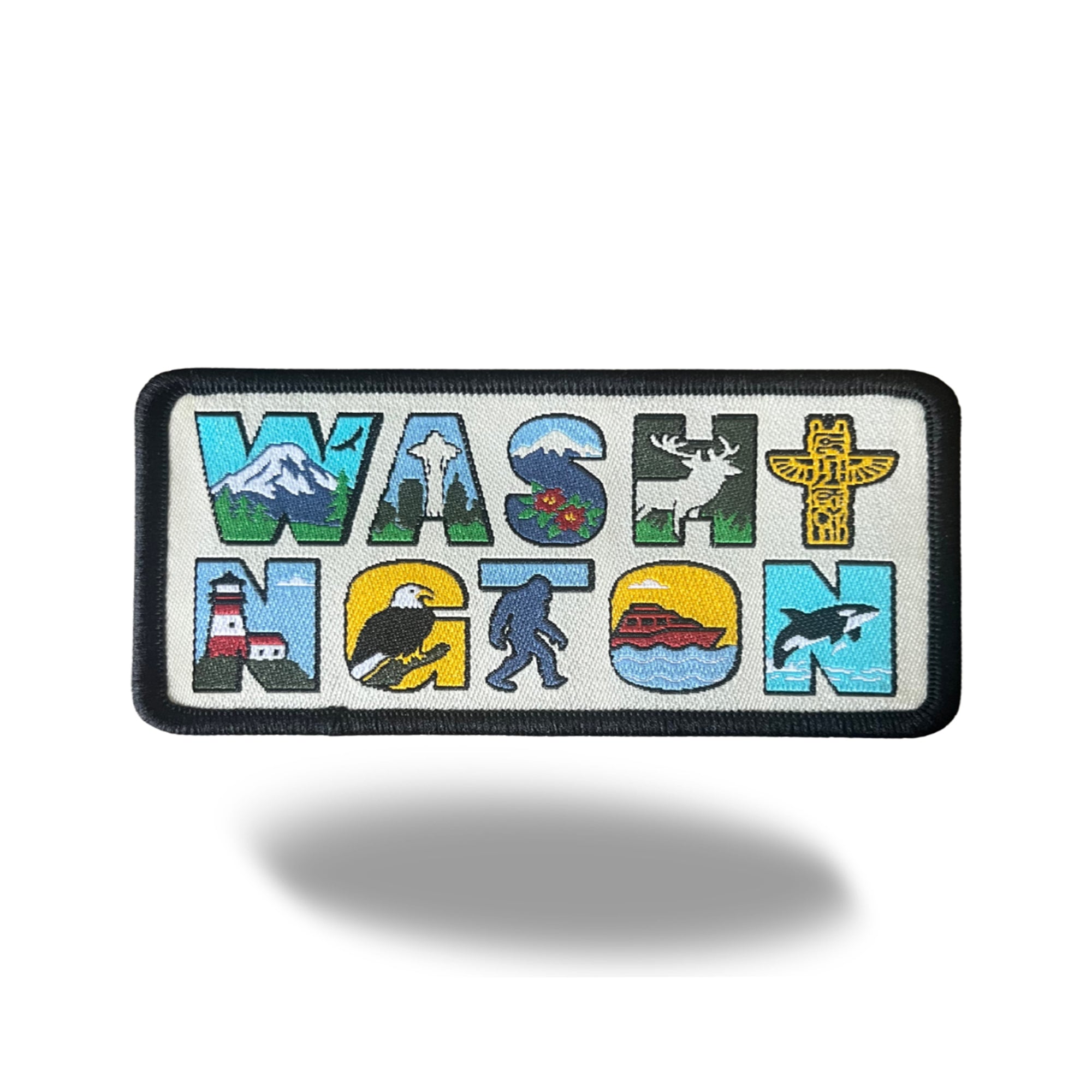 Washington State Iron-on Embroidered Patch | USA Travel Souvenir Patch for Hats, Jackets & Backpacks