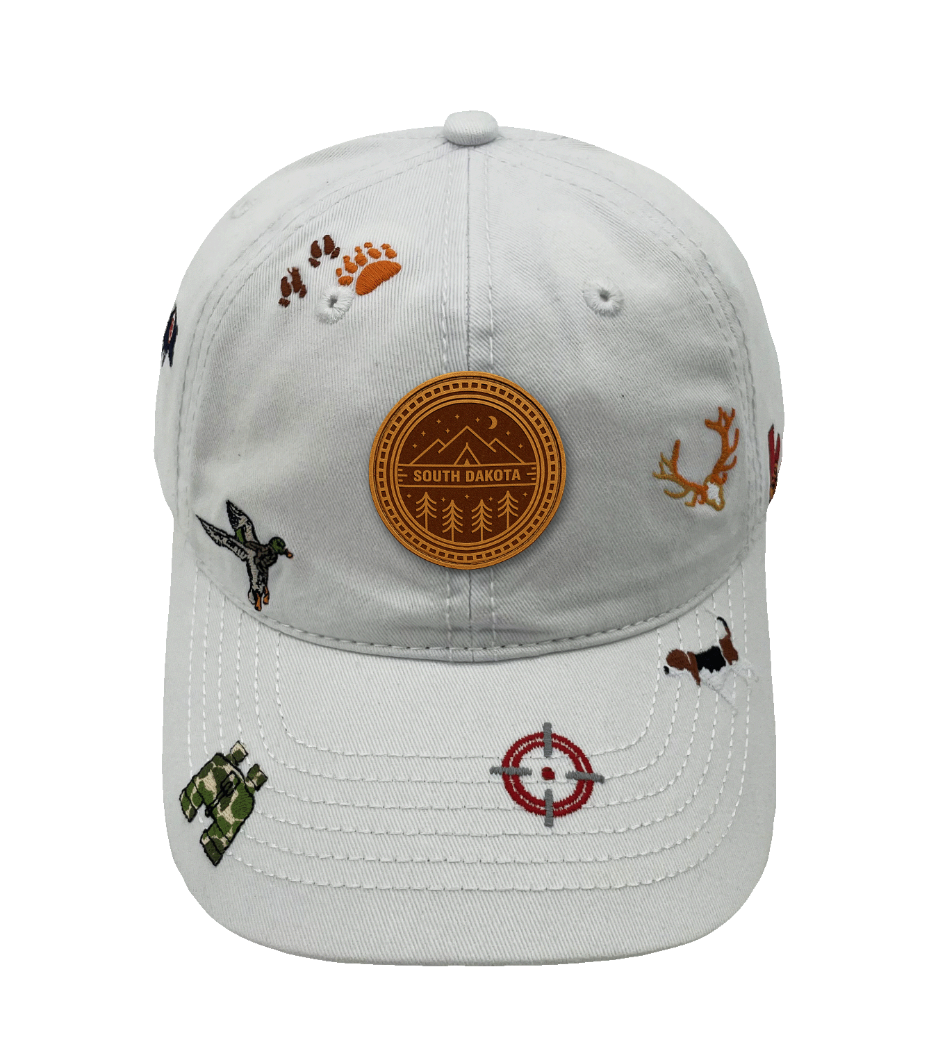 South Dakota Outdoor Embroidered Baseball Cap, Hunting Wildlife Hat for Nature Lovers