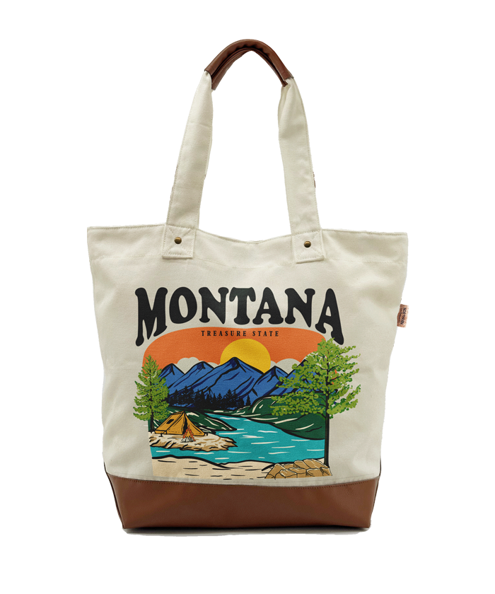 Montana Wilderness Escape Canvas Tote Bag