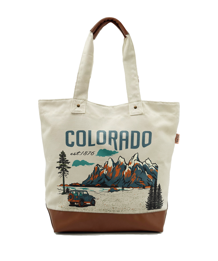Colorado Alpine Explorer Canvas Tote Bag