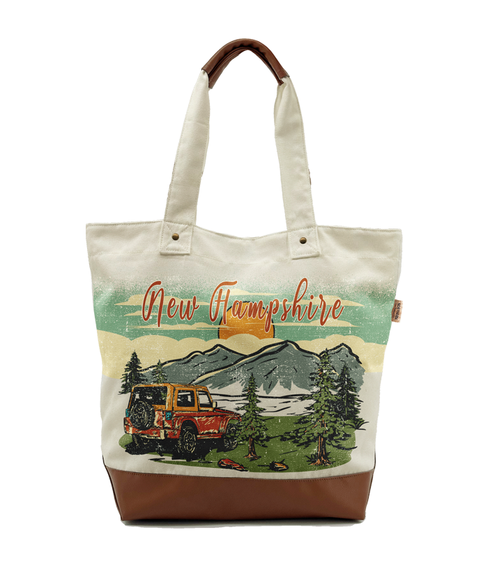 New Hampshire Road Trip Canvas Tote Bag