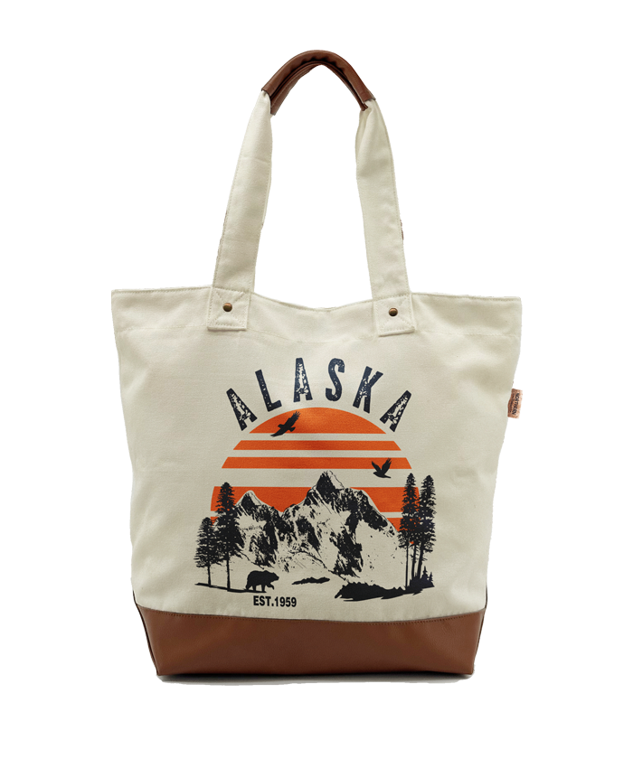 Alaska Sunset Wilderness Tote Bag