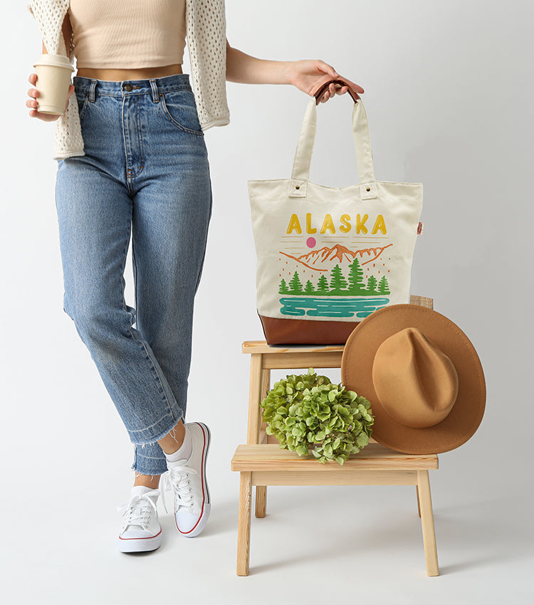 Alaska Scenic Canvas Tote Bag