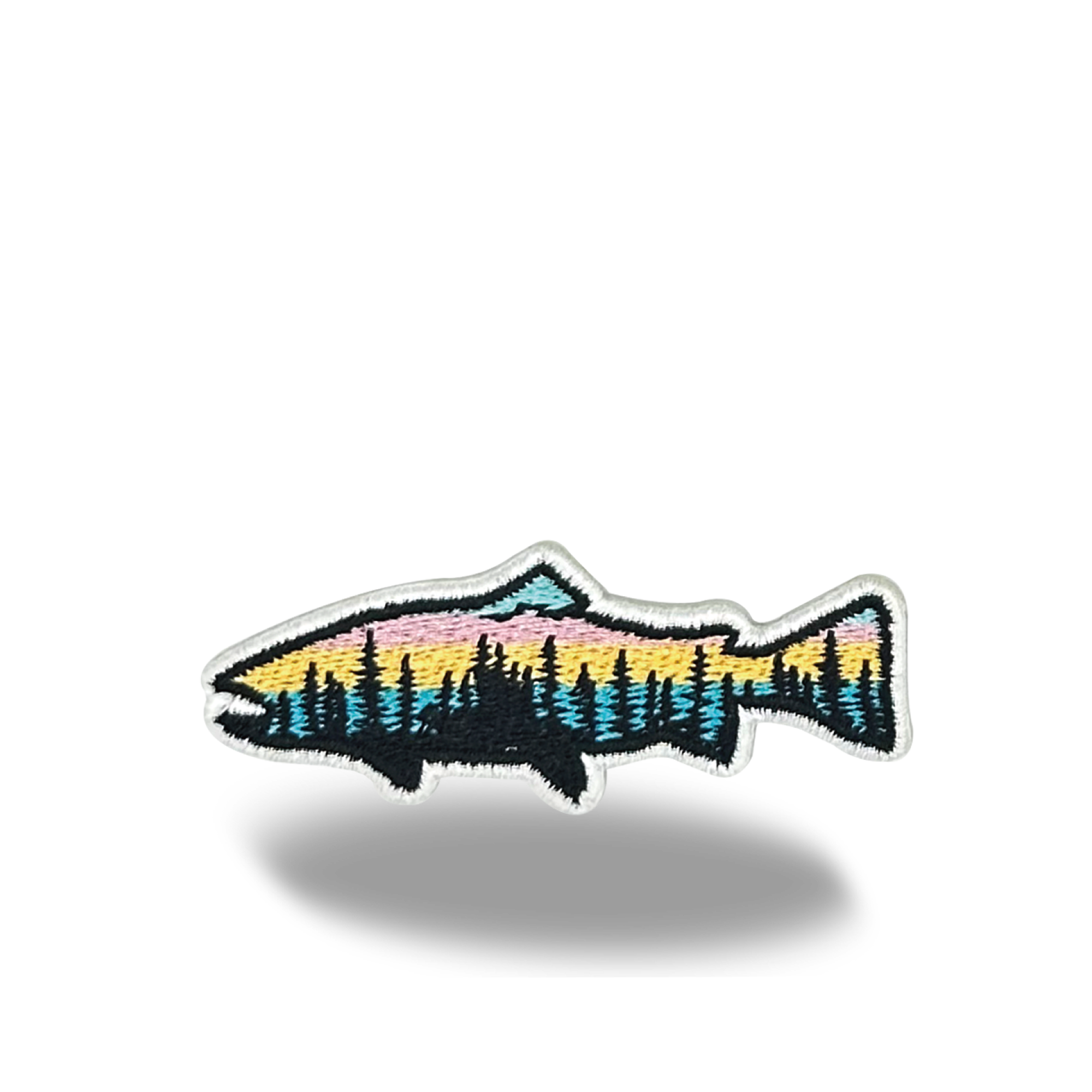 Scenic Trout Iron On Embroidery Patch