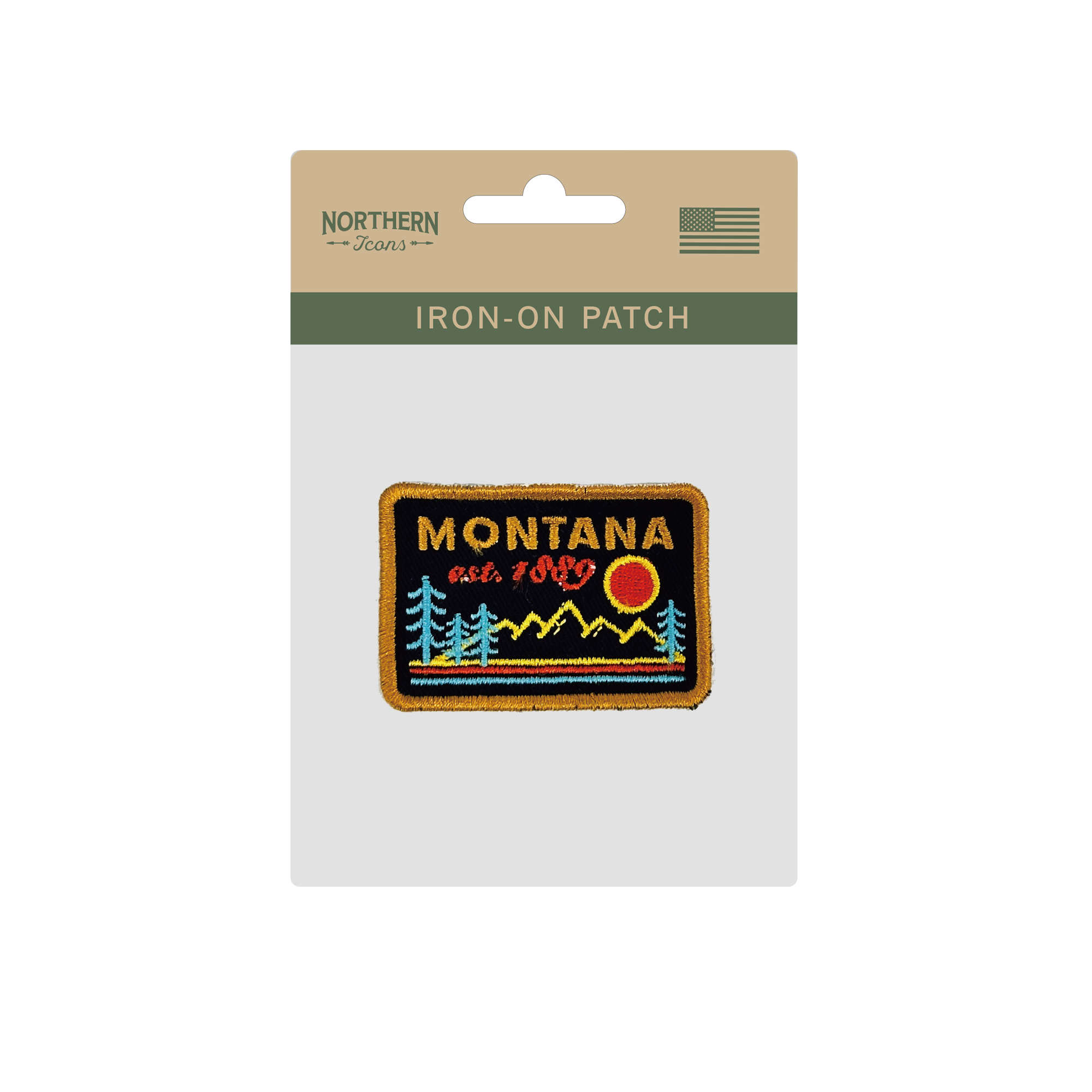 Montana Sunset Wilderness Iron On Embroidery Patch