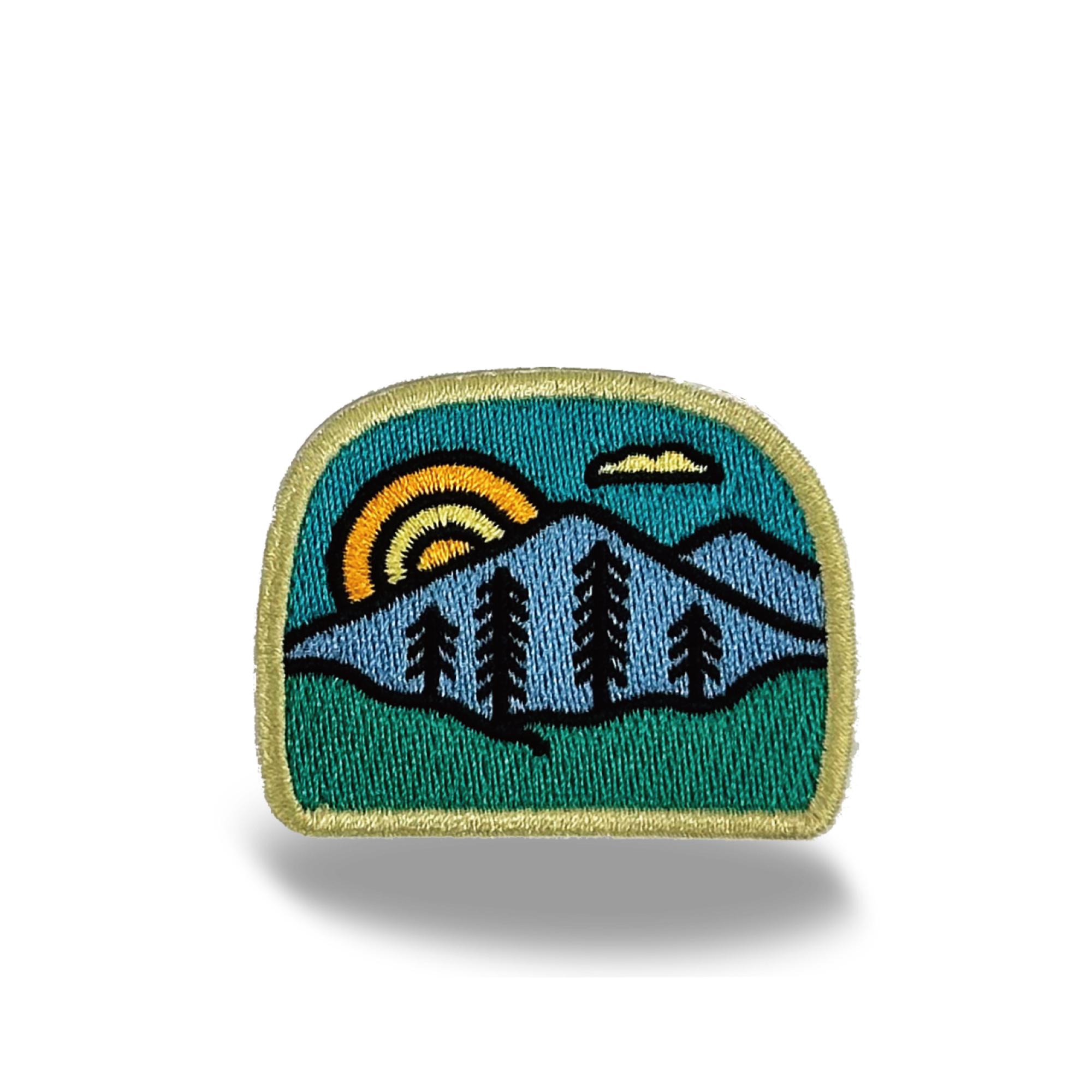 Sunset Peaks Iron On Embroidery Patch