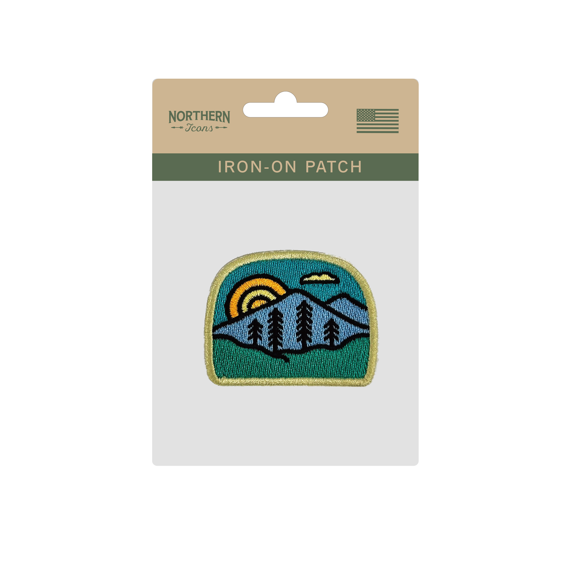 Sunset Peaks Iron On Embroidery Patch