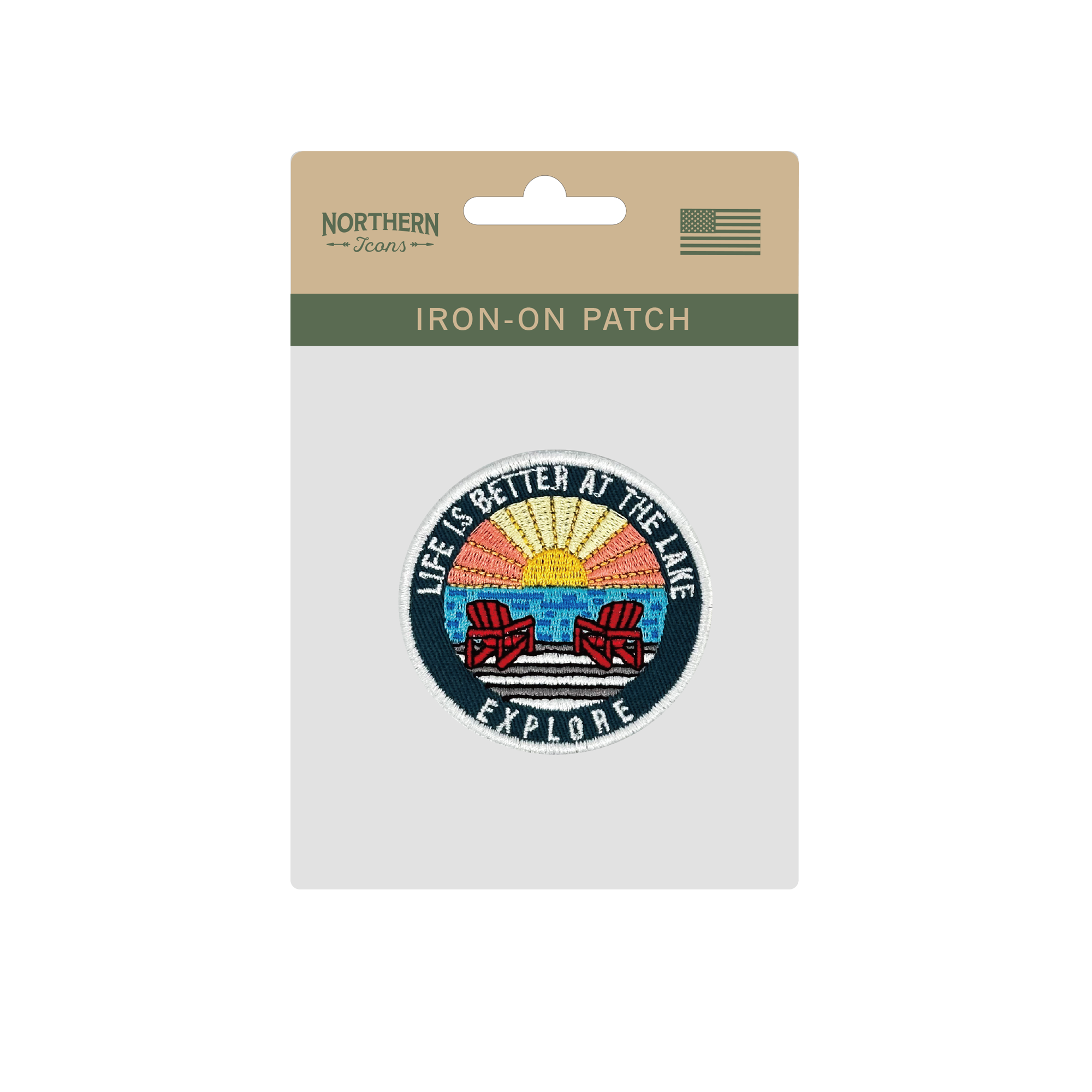Life is Better at the Lake Iron On Embroidery Patch
