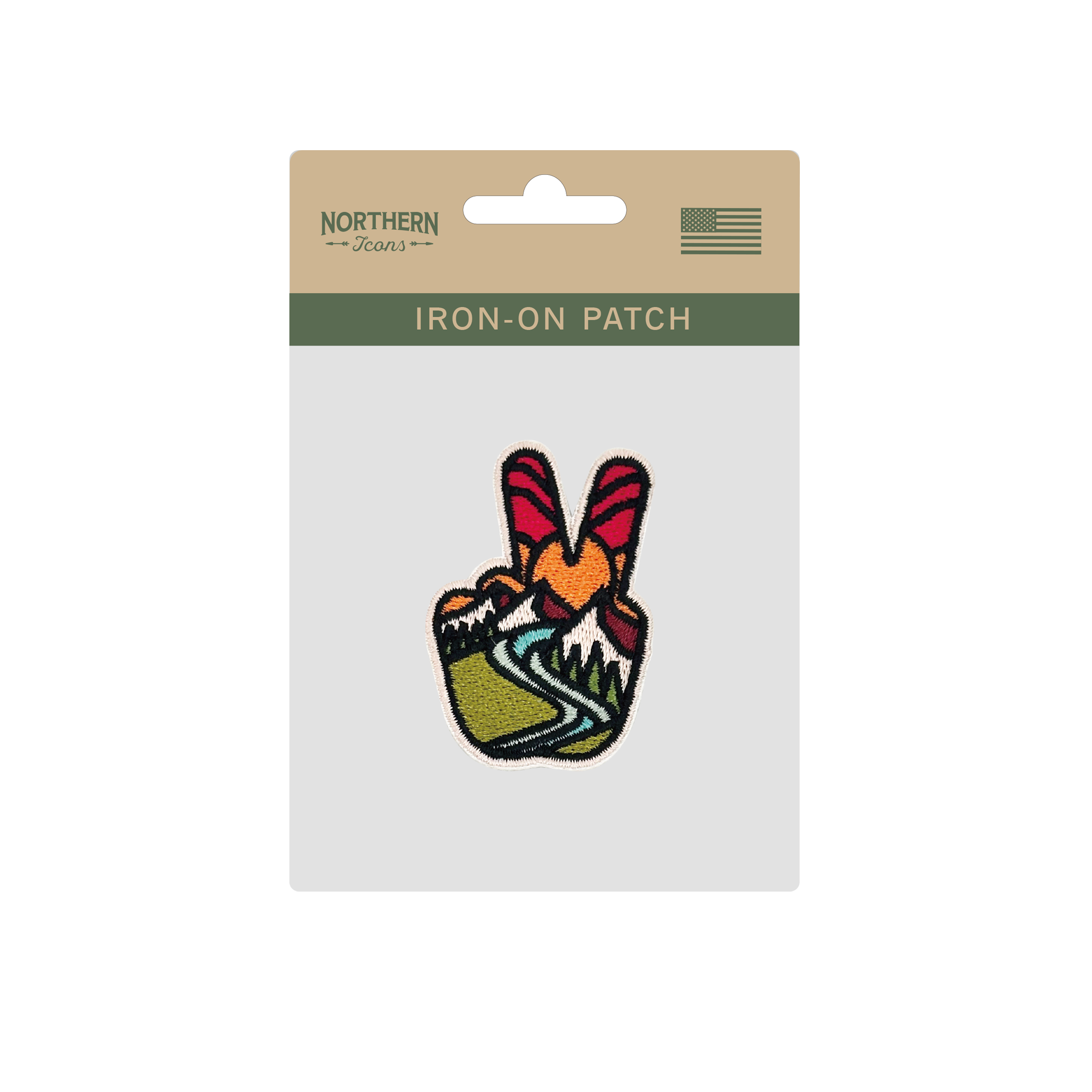 Peace Mountain Landscape Iron On Embroidery Patch