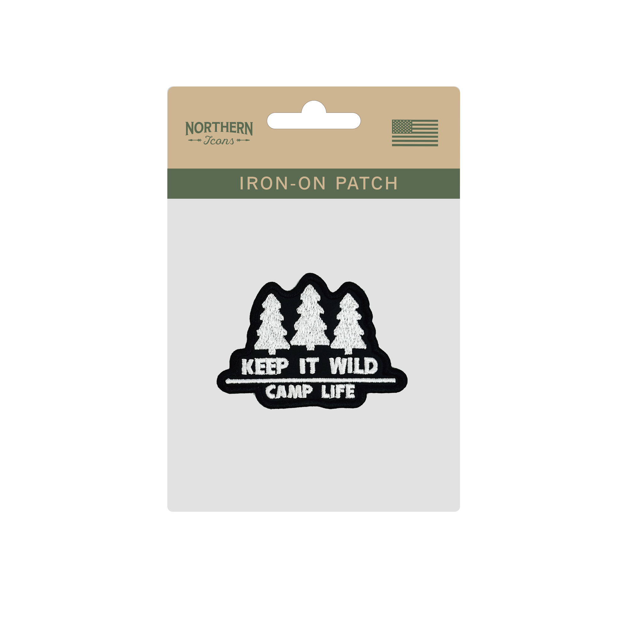 Keep It Wild Camp Life Iron On Embroidery Patch