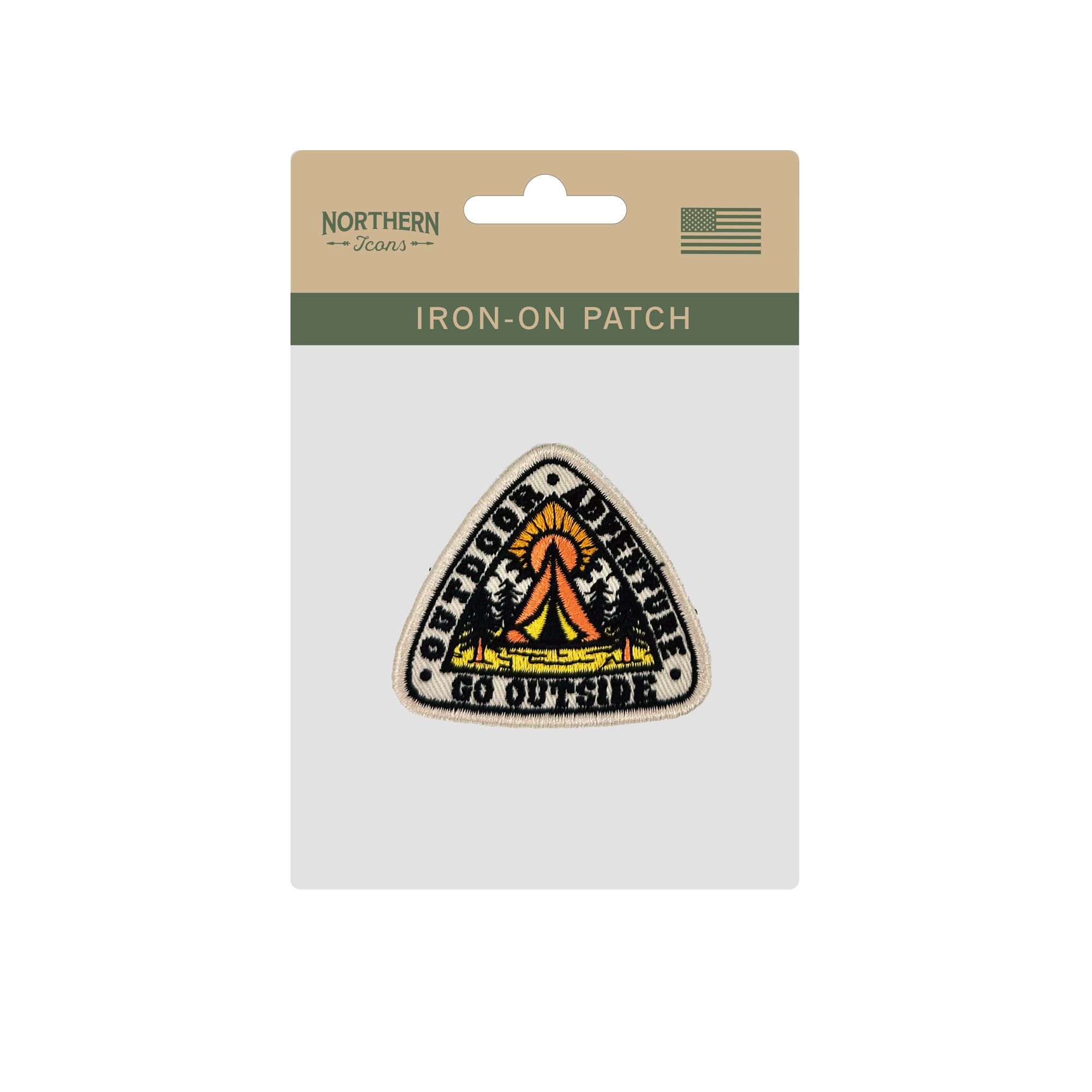 Outdoor Adventure Tent Iron On Embroidery Patch