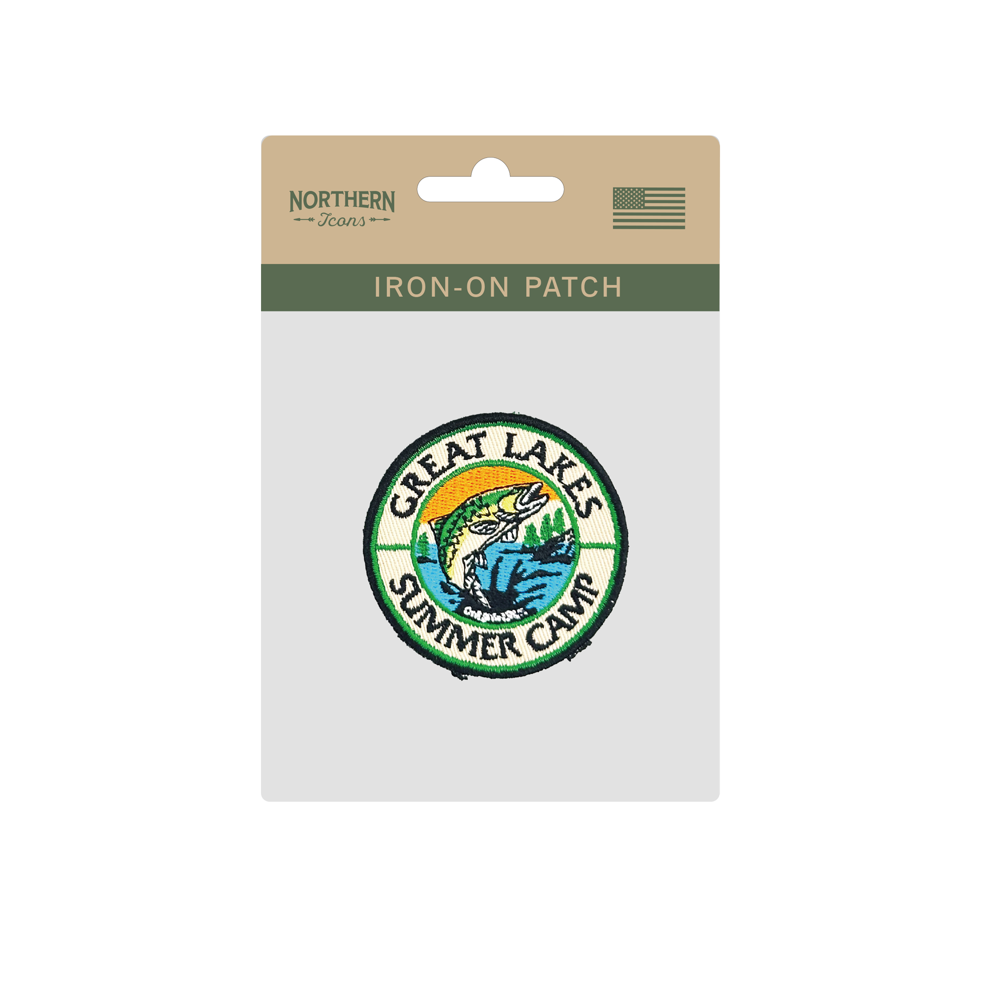 Great Lakes Summer Camp Iron On Embroidery Patch