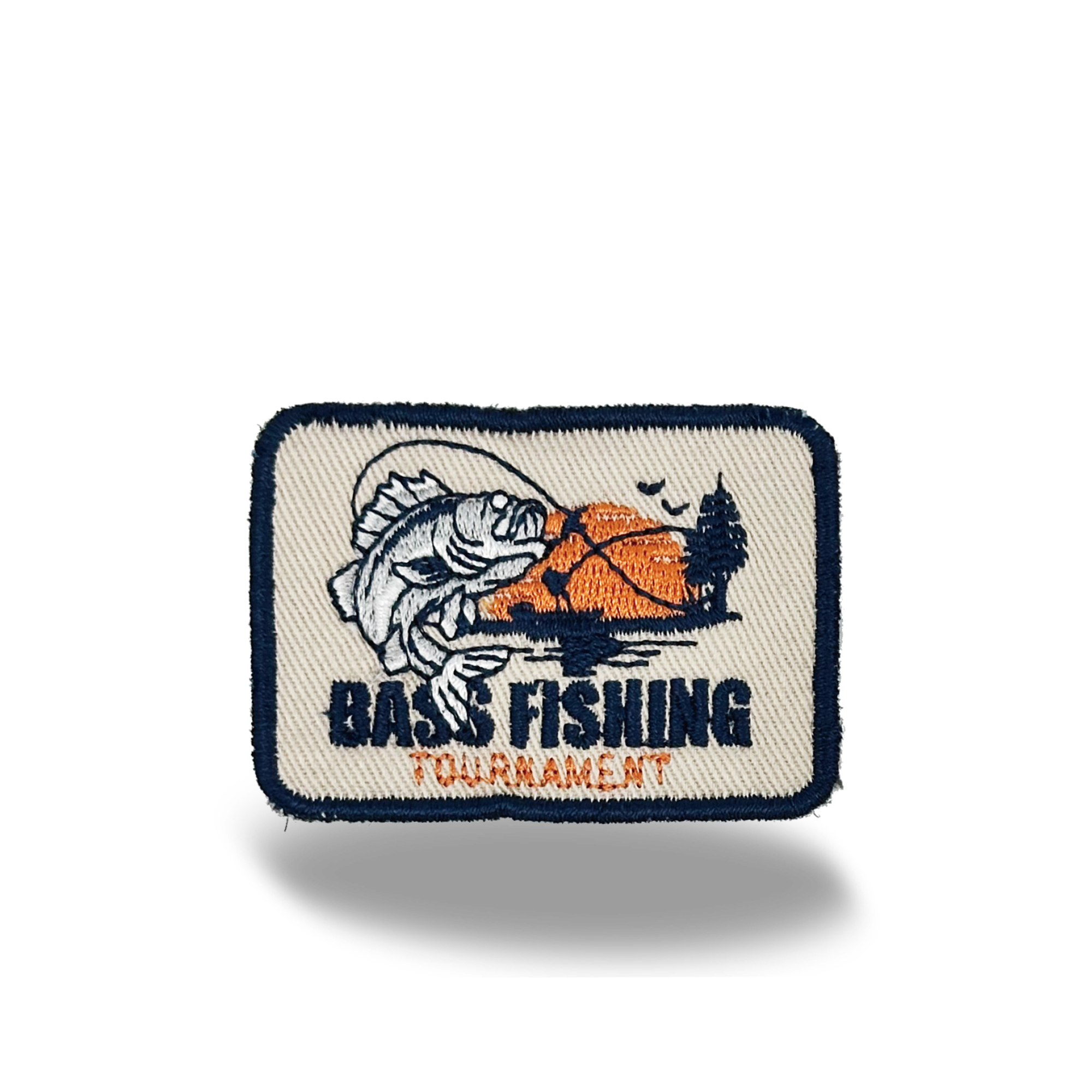 Largemouth Bass Tournament Style Iron On Embroidery Patch