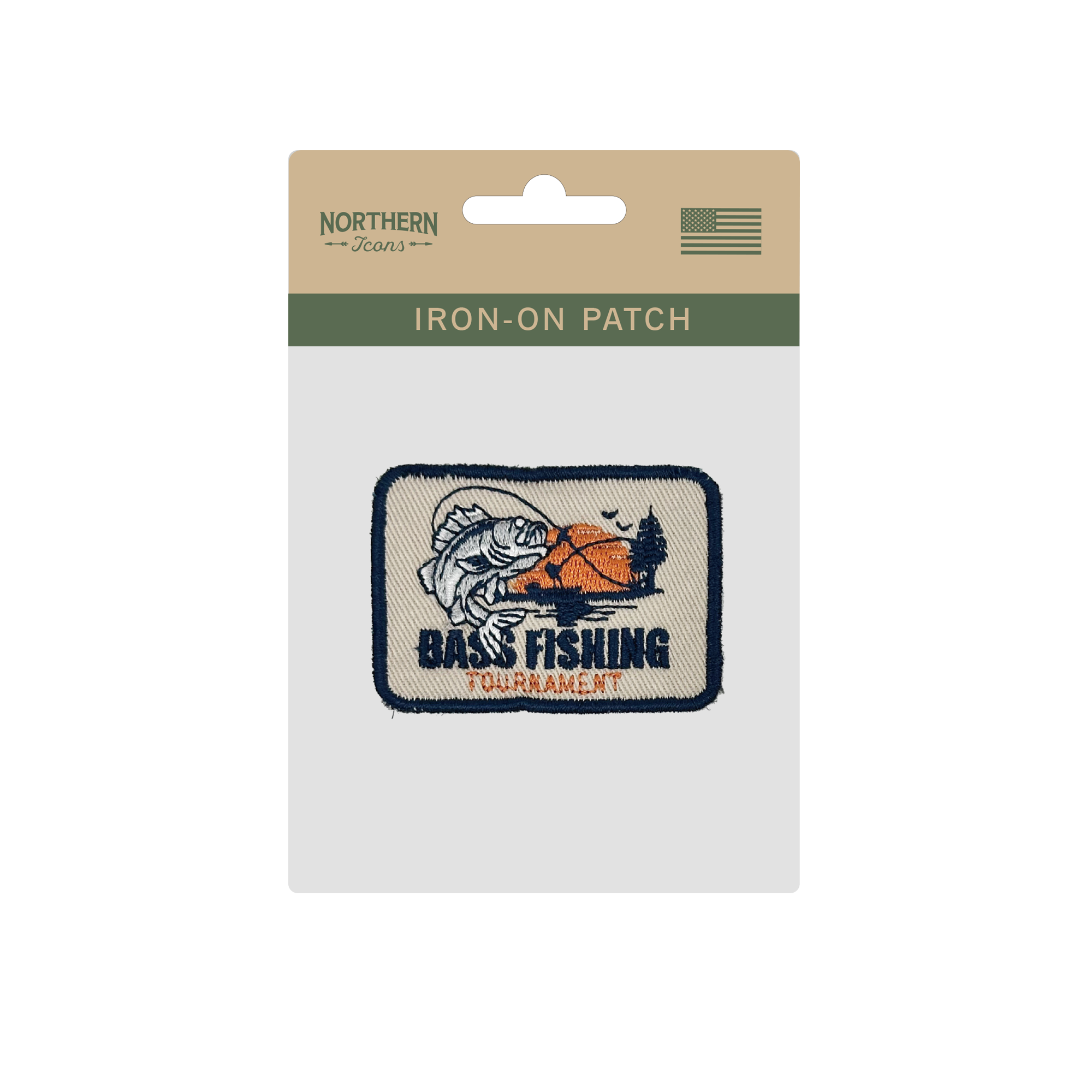 Largemouth Bass Tournament Style Iron On Embroidery Patch