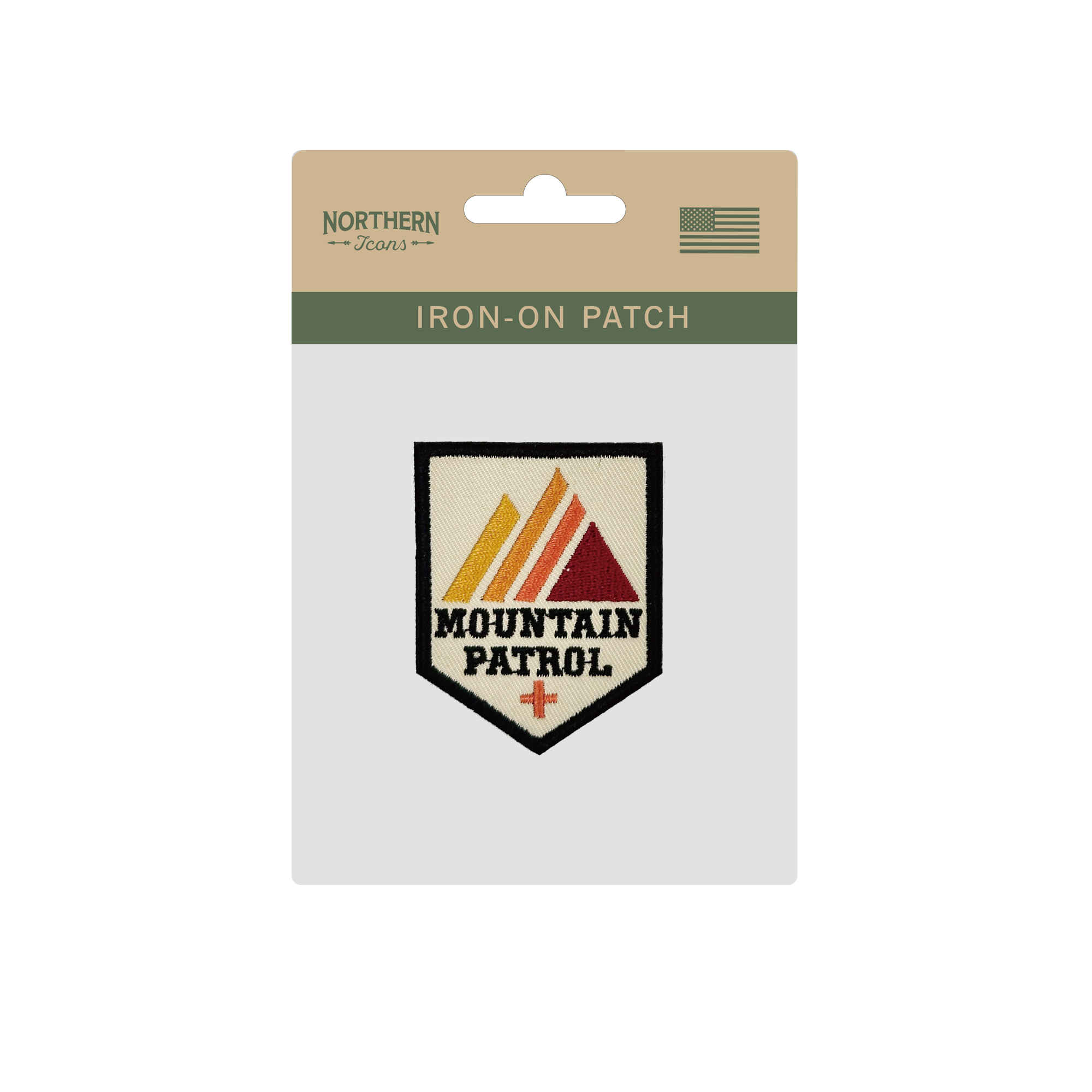 Mountain Patrol Shield Iron On Embroidery Patch