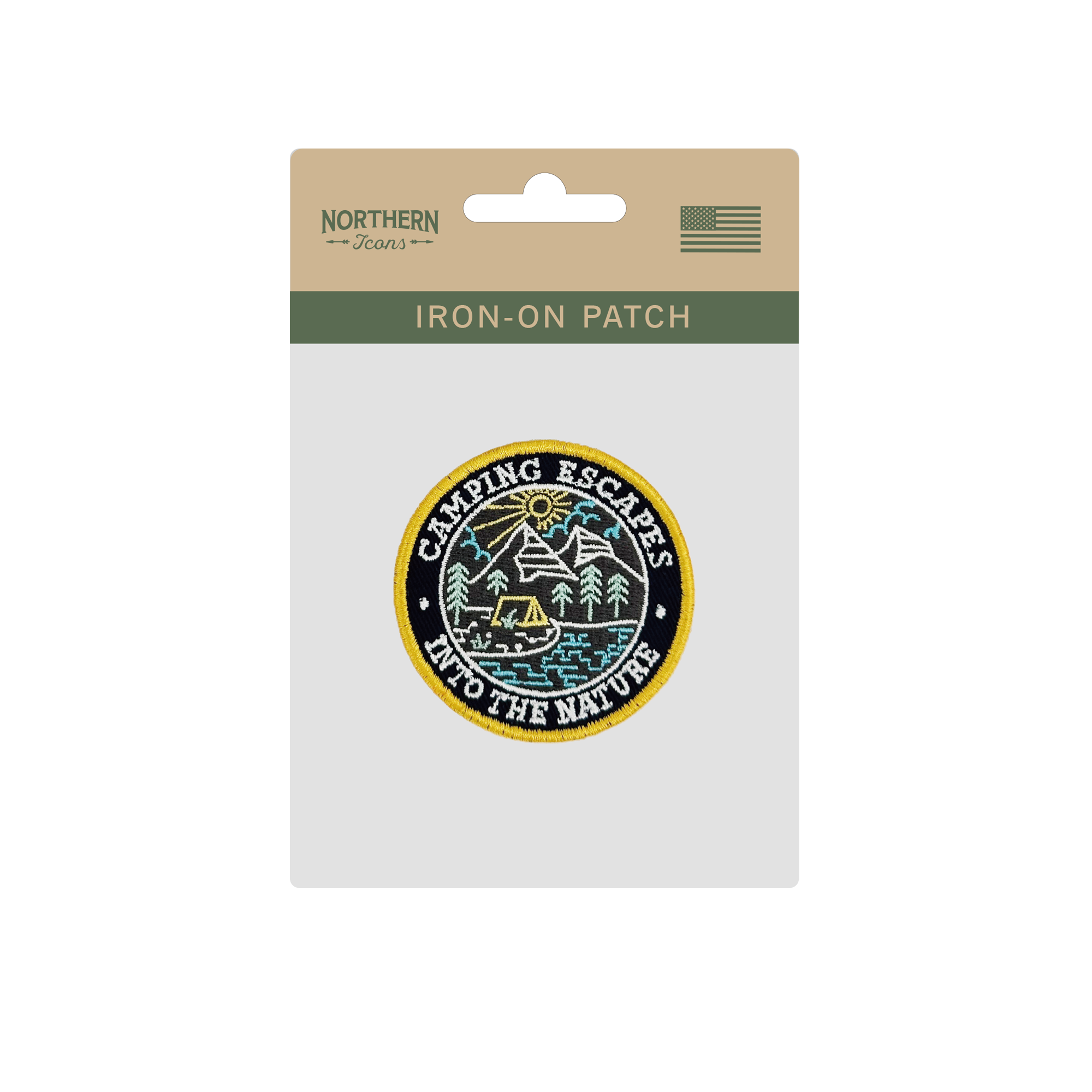 Camping Escapes Iron On Embroidery Patch