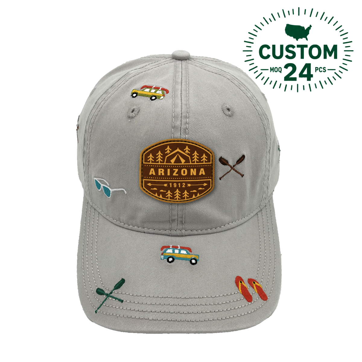 Arizona Adventure Baseball Cap Outdoor Embroidered Camping & Road Trip Hat for Travelers