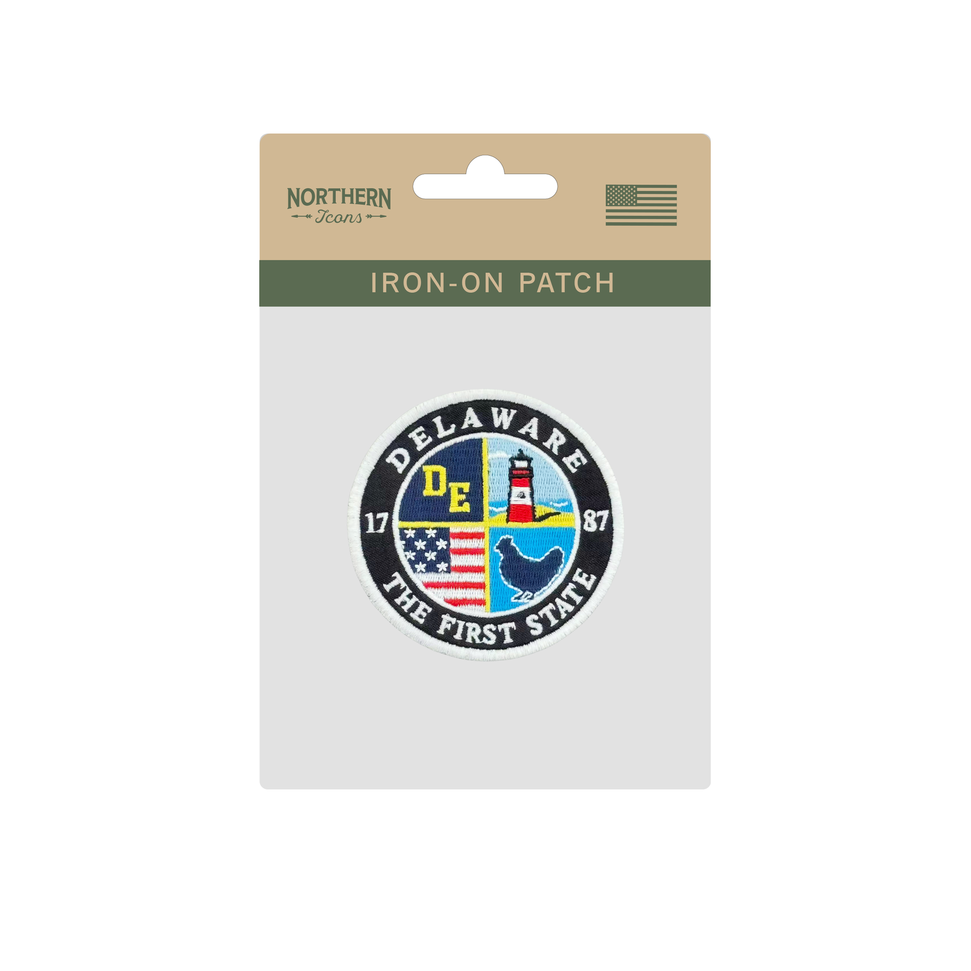 Delaware Embroidered Patch – The First State Round Badge