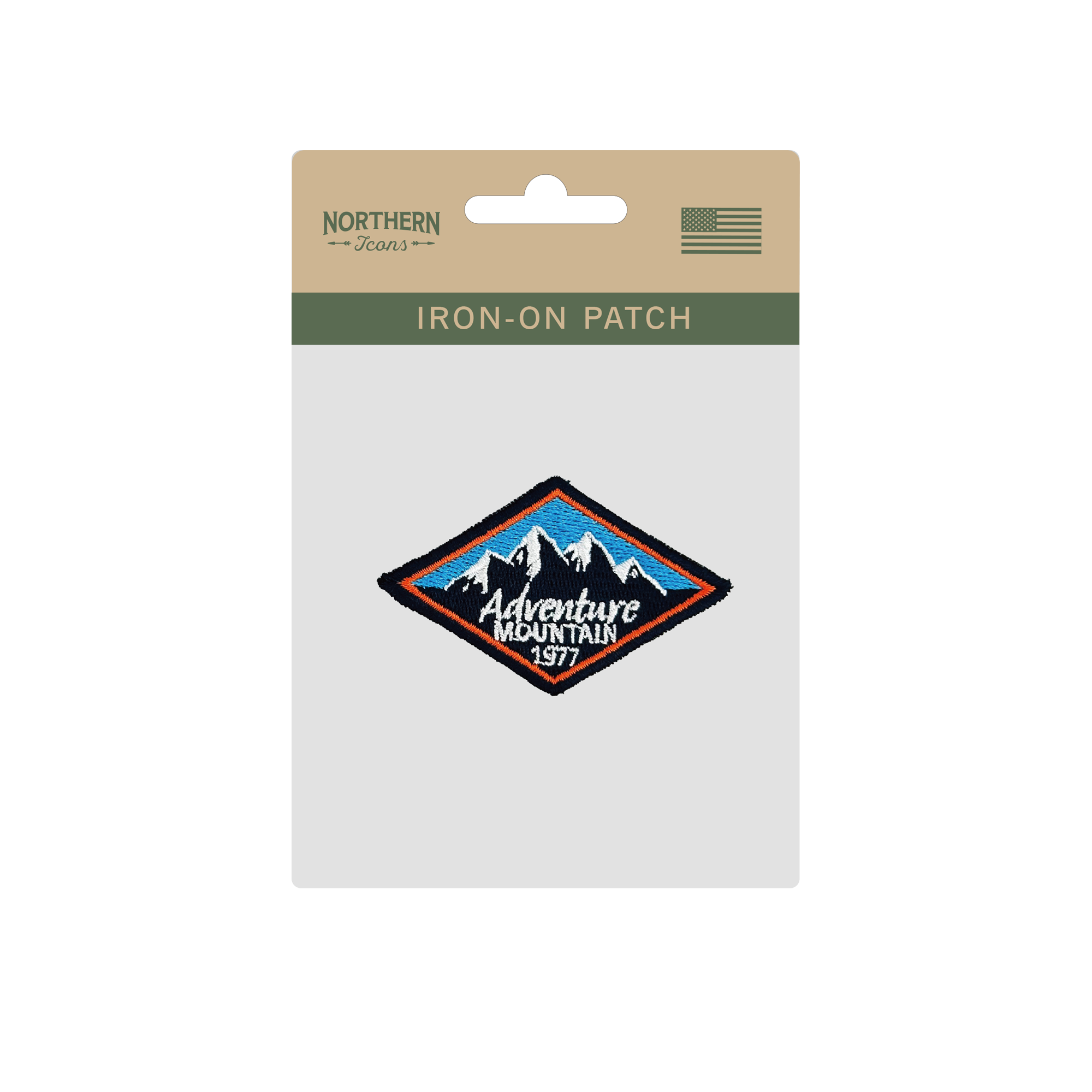 Adventure Mountain Iron On Embroidery Patch