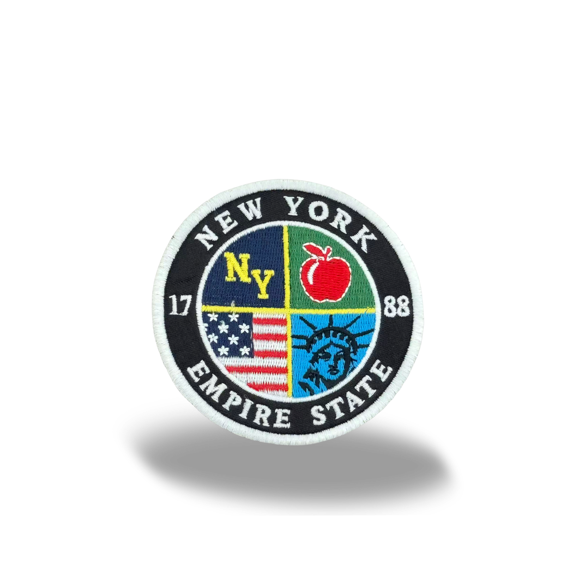 New York Embroidered Patch – Empire State Round Badge