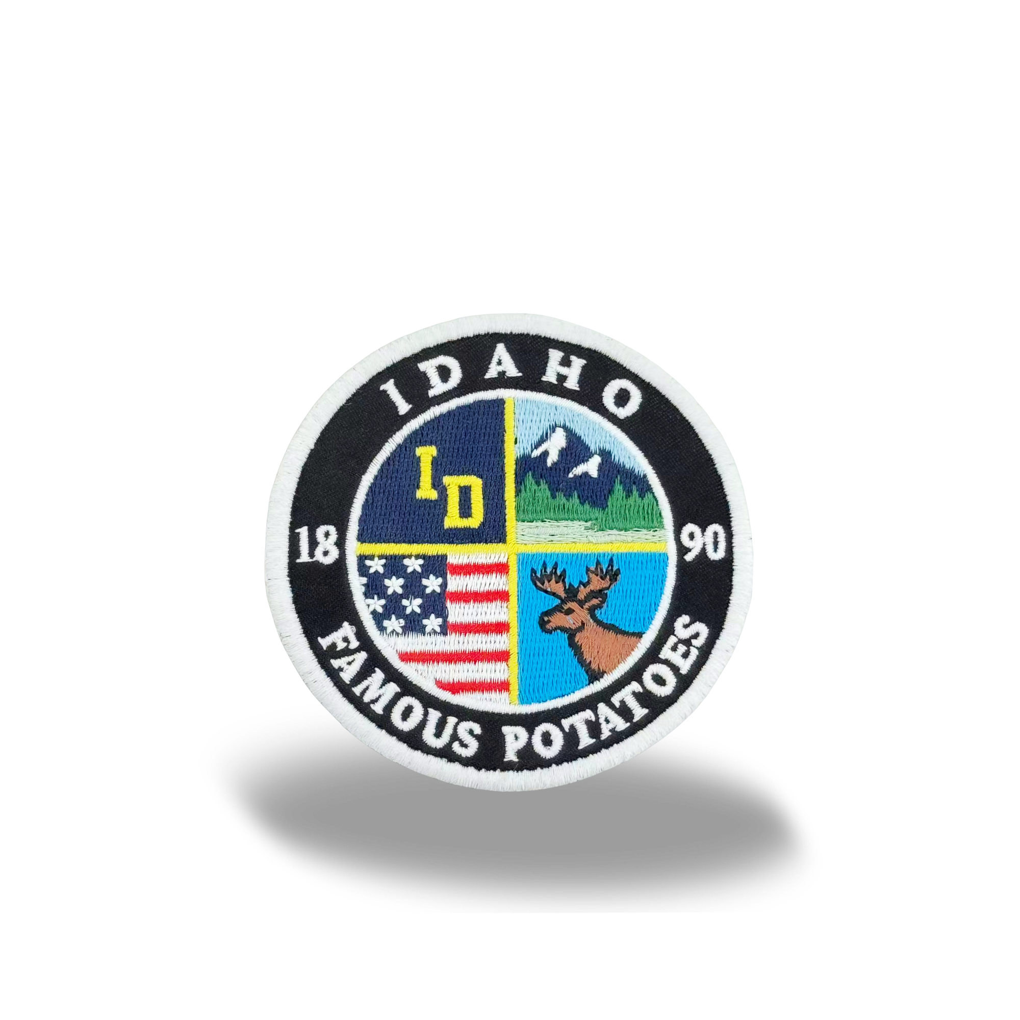 Idaho Embroidered Patch – Famous Potatoes Round Badge