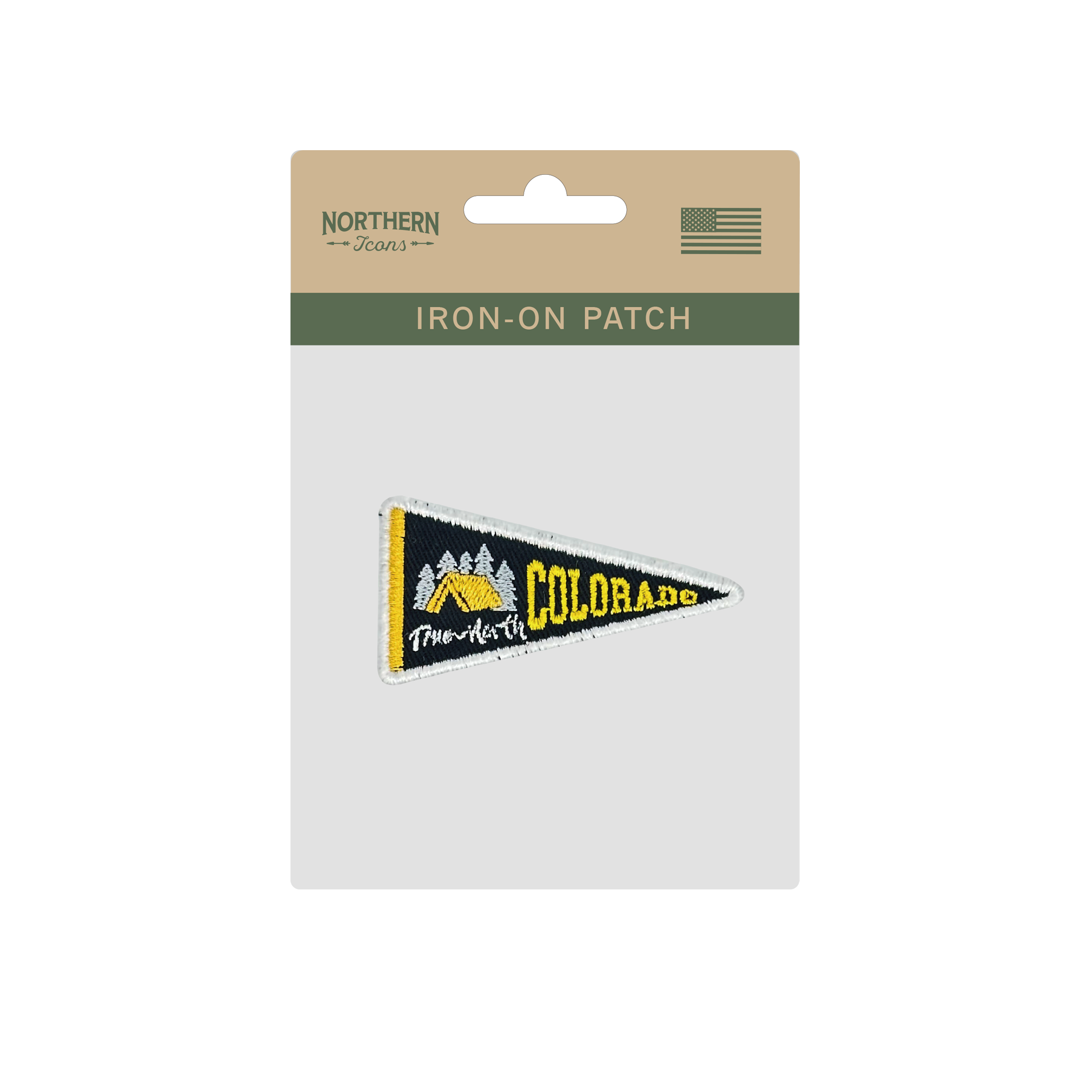 Colorado Pennant Iron On Embroidery Patch