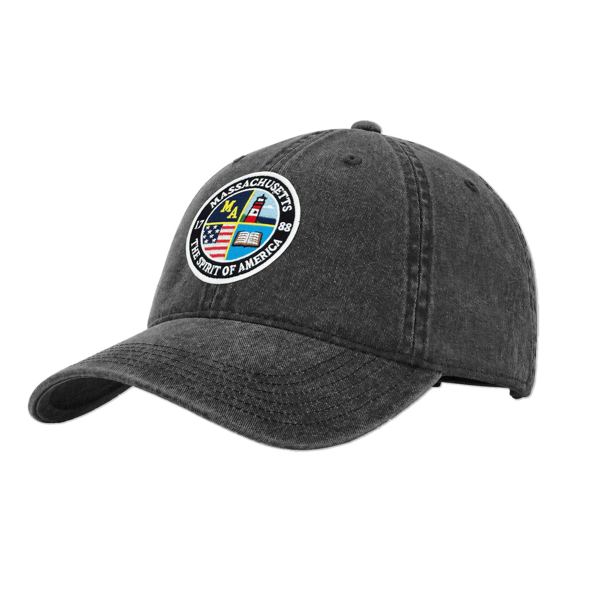 Massachusetts Heritage Pigment Dye Washed Cap - Vintage Outdoor Baseball Hat